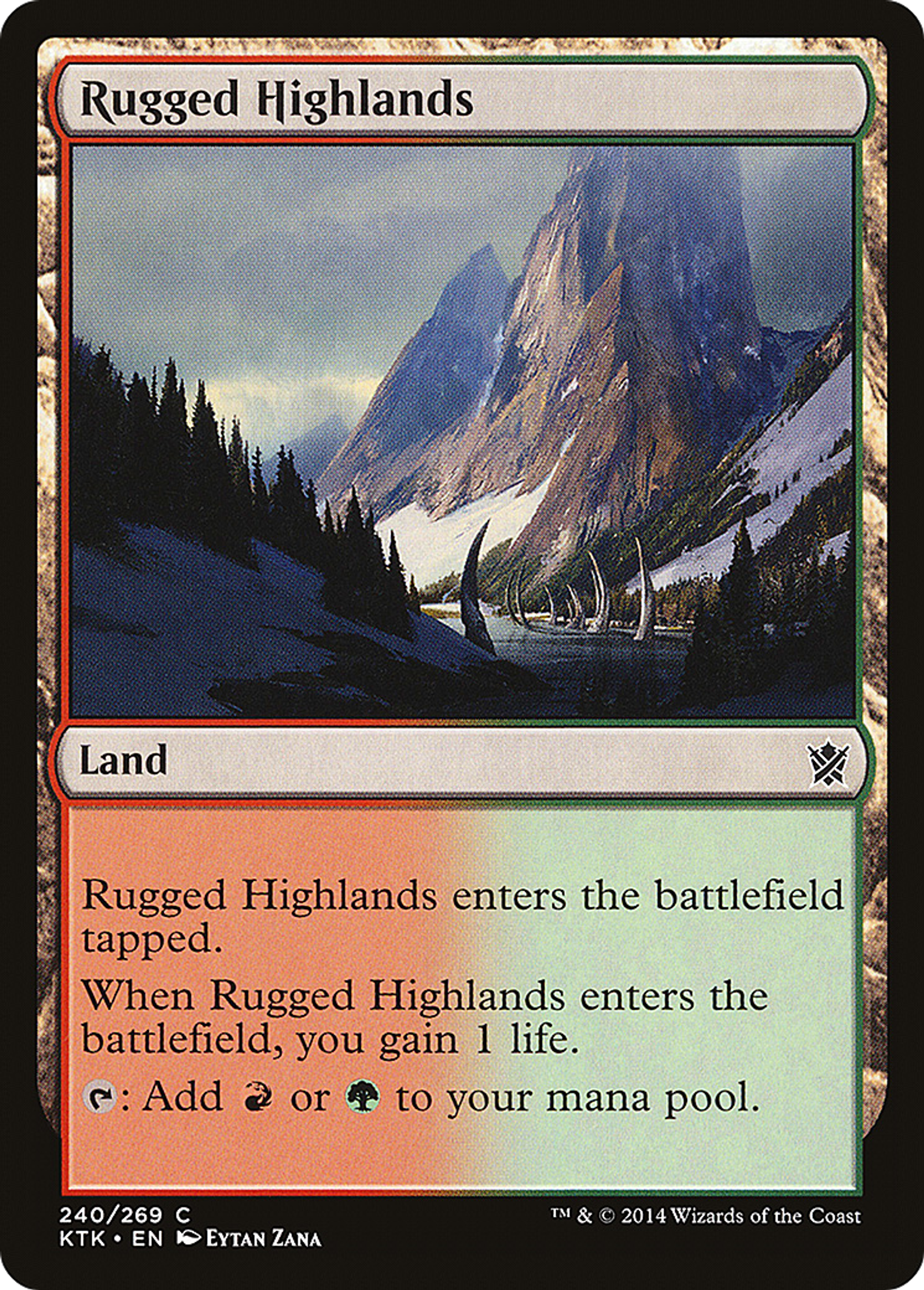 Rugged Highlands — Khans of Tarkir — Magic: The Gathering
