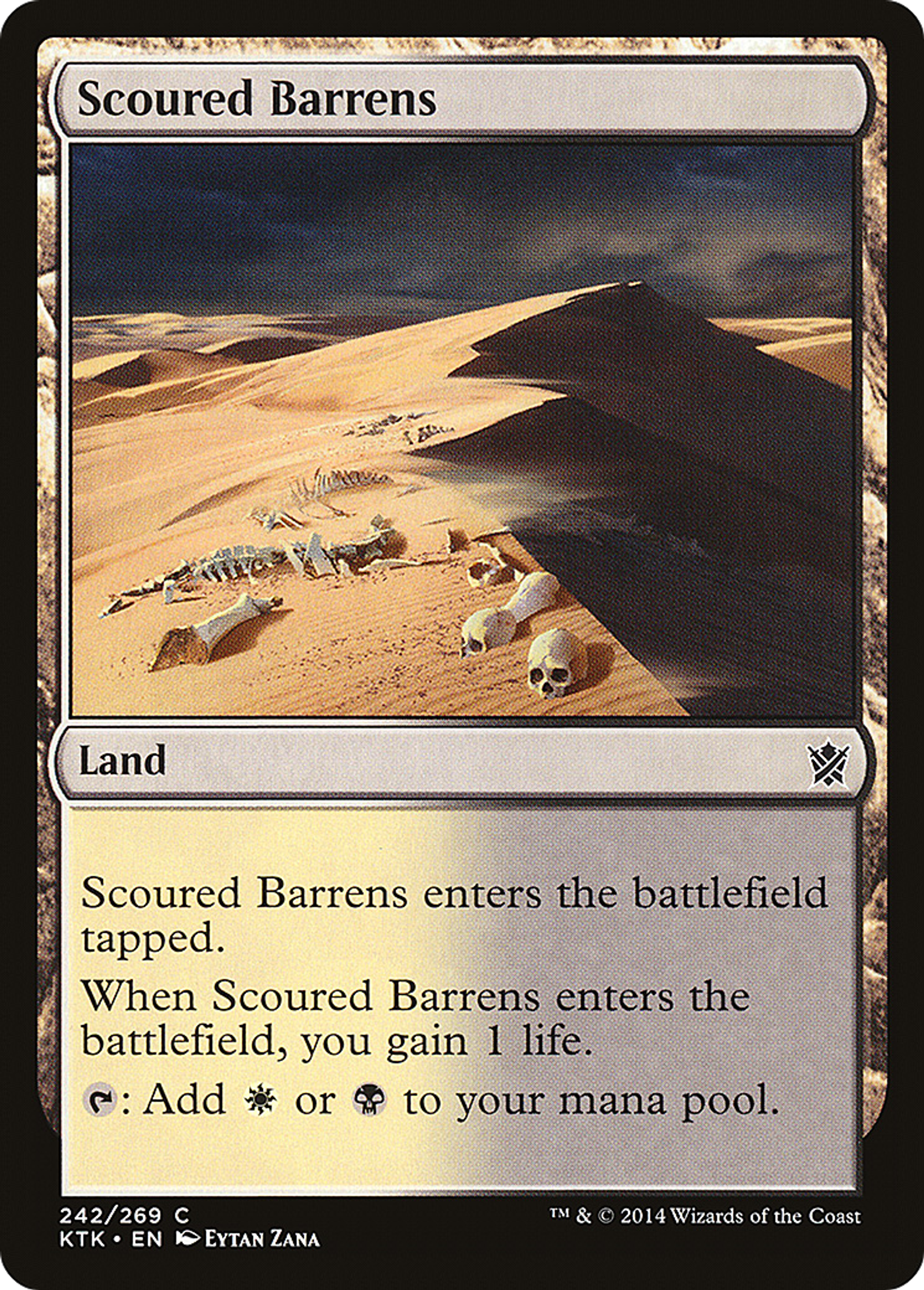 Scoured Barrens — Khans of Tarkir — Magic: The Gathering