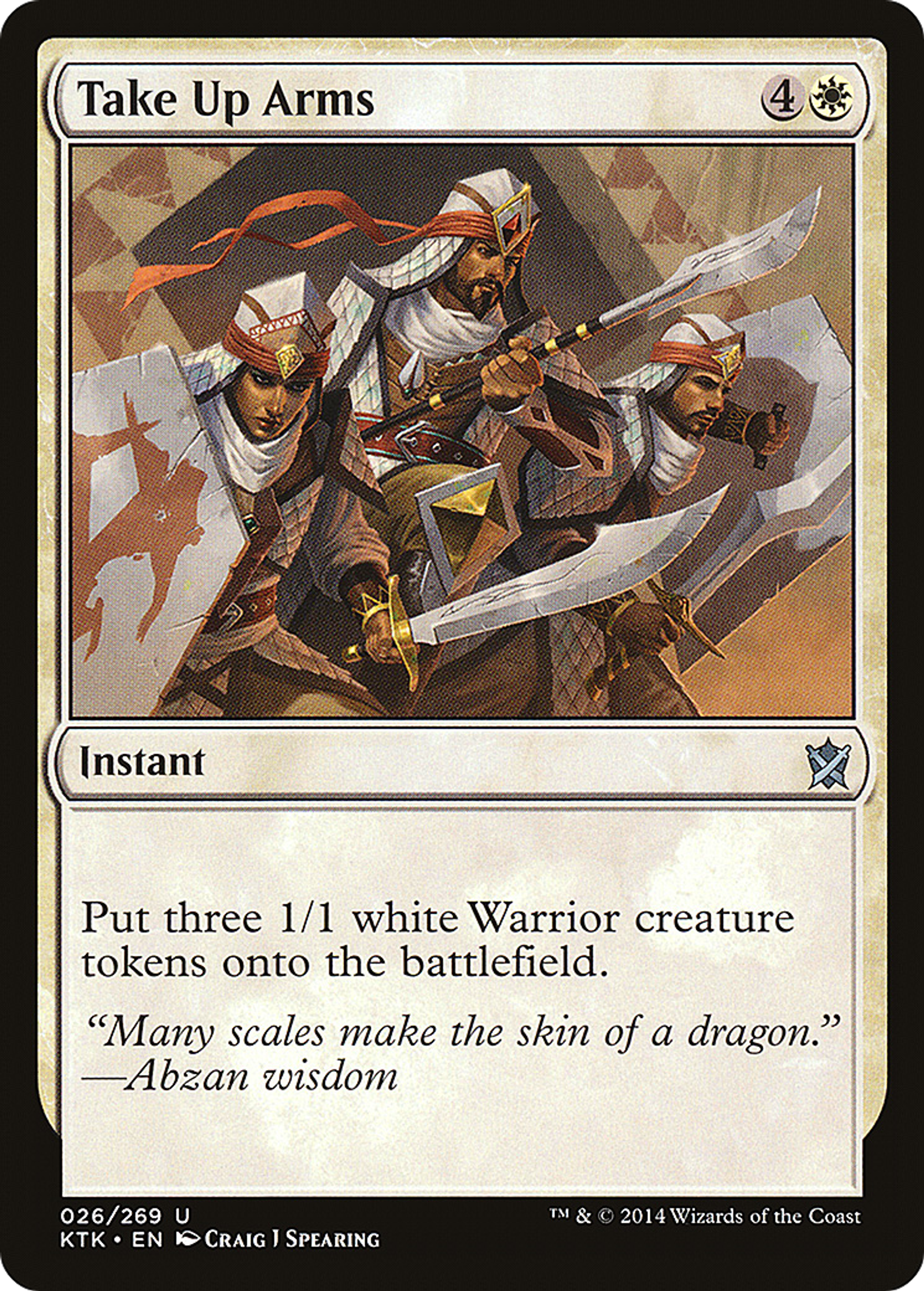 Take Up Arms — Khans of Tarkir — Magic: The Gathering