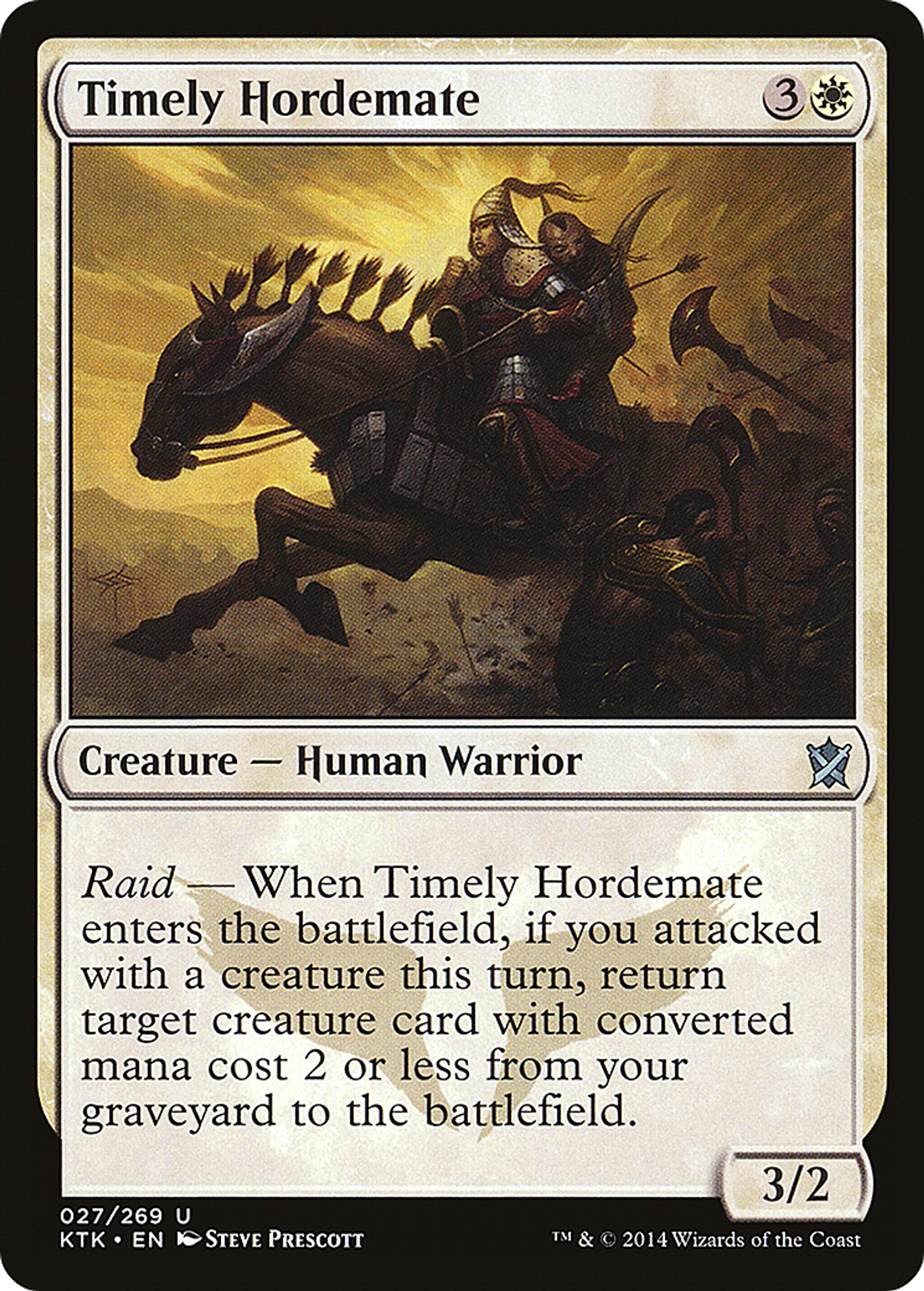 Timely Hordemate — Khans of Tarkir — Magic: The Gathering