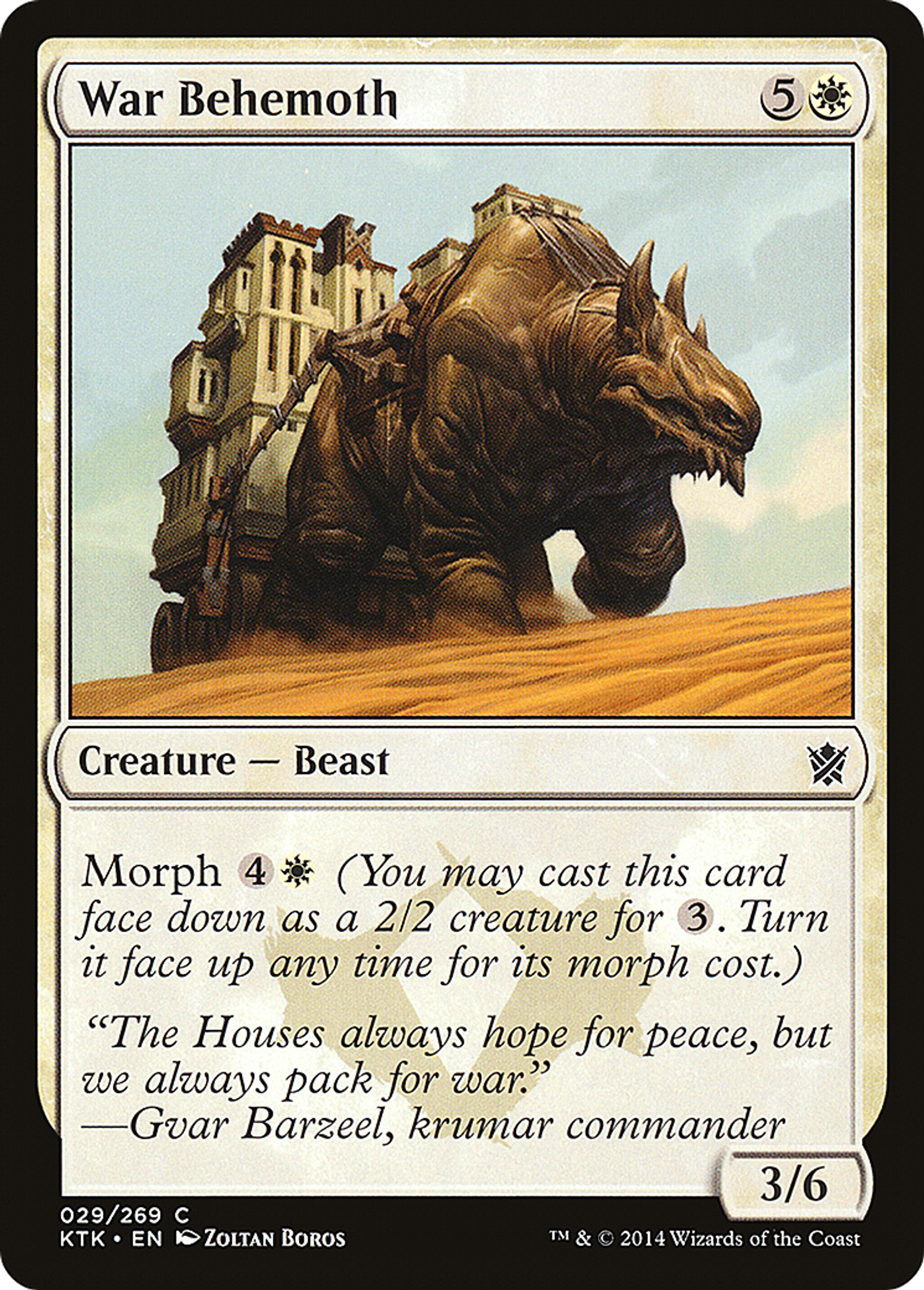 War Behemoth — Khans of Tarkir — Magic: The Gathering