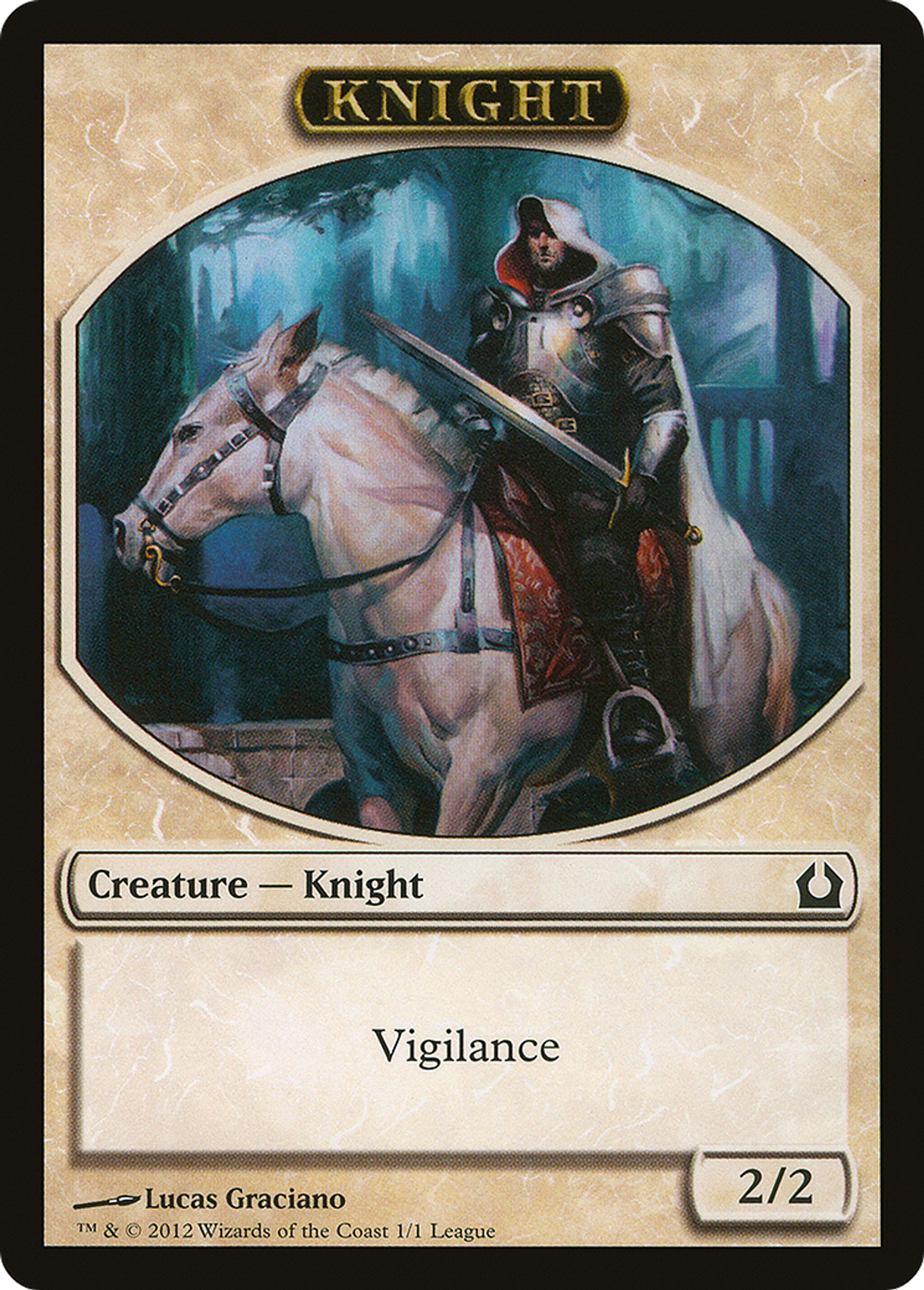 Knight — League Tokens 2012 — Magic: The Gathering
