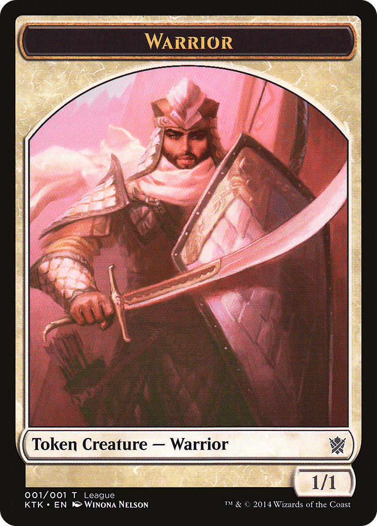 Warrior — League Tokens 2014 — Magic: The Gathering