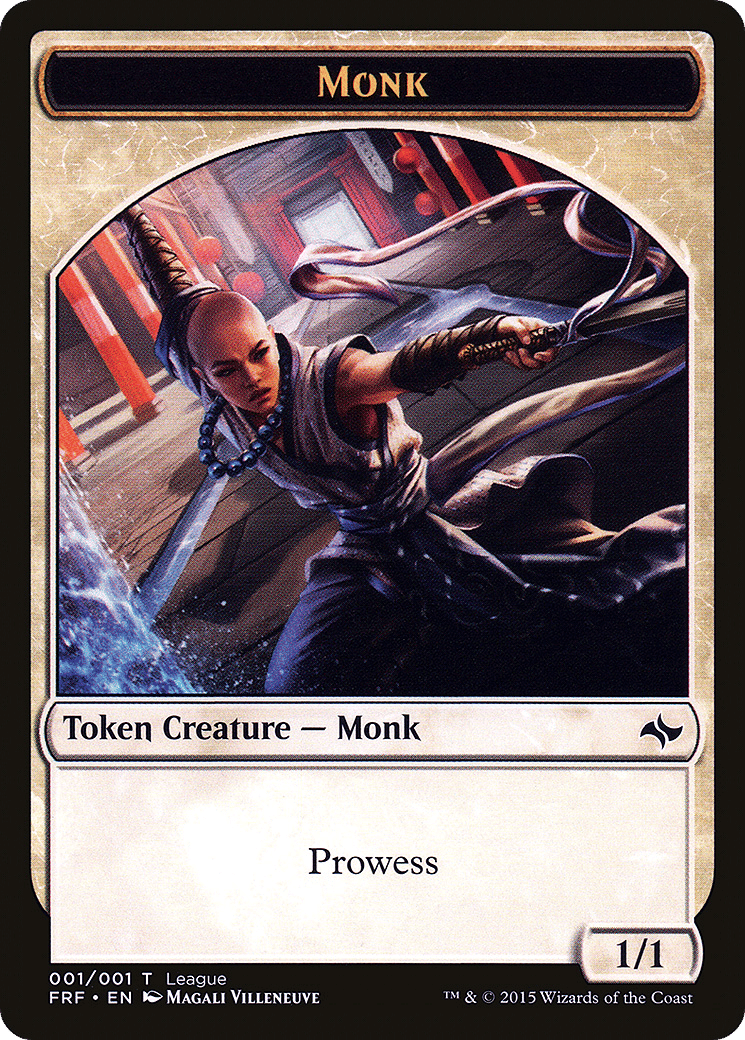 Monk — League Tokens 2015 — Magic: The Gathering