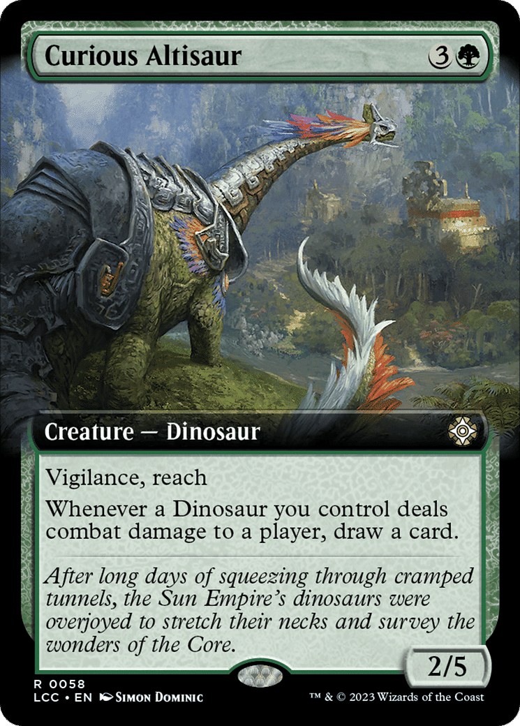 Curious Altisaur — The Lost Caverns of Ixalan Commander — Magic: The Gathering