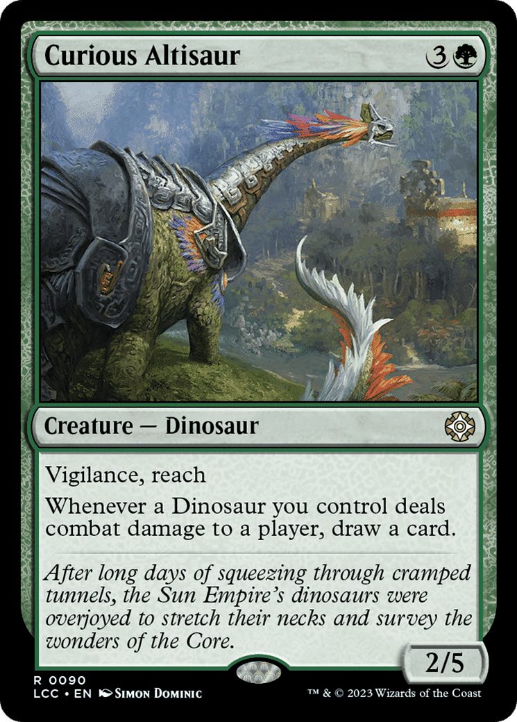 Curious Altisaur — The Lost Caverns of Ixalan Commander — Magic: The Gathering