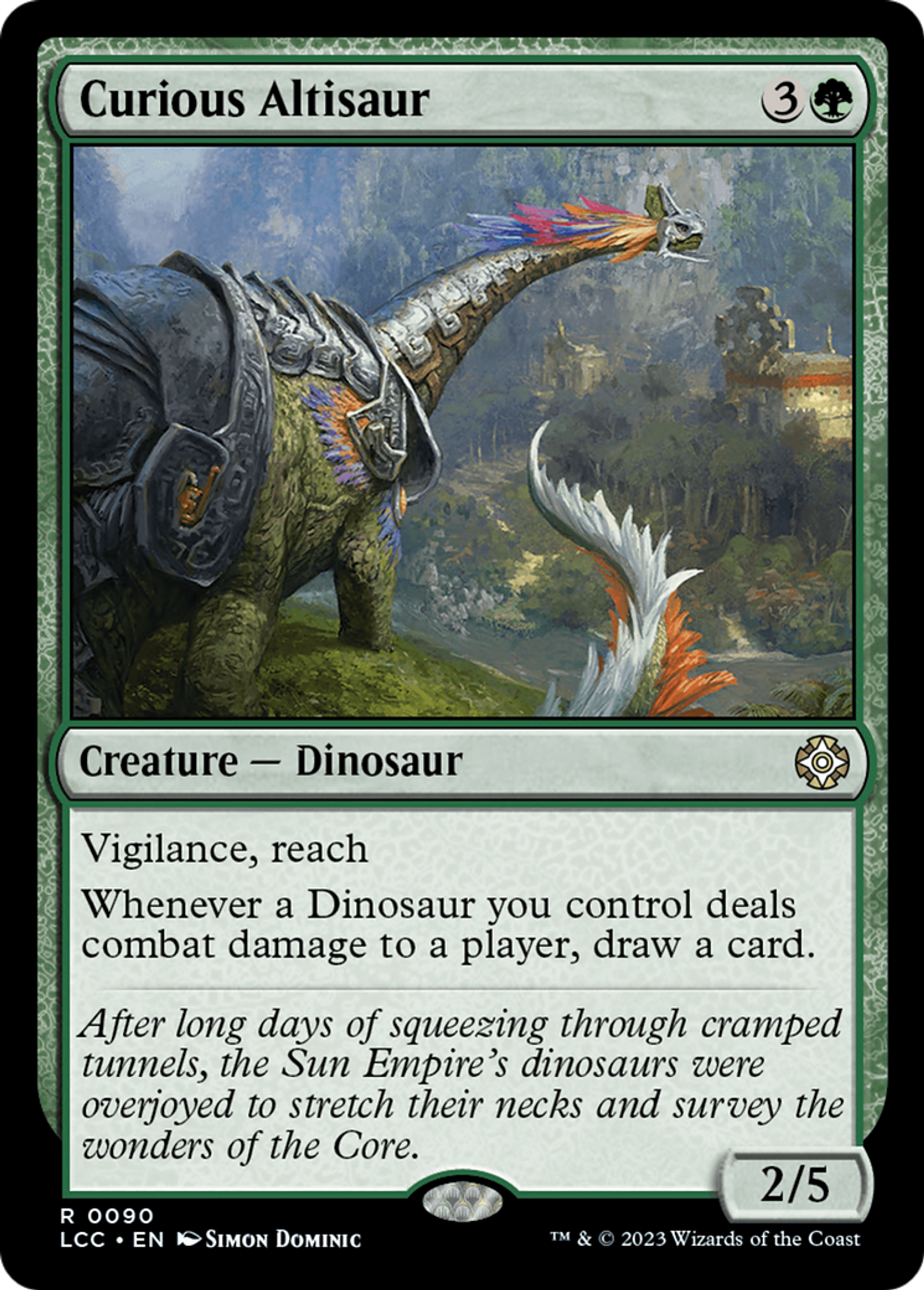 Curious Altisaur — The Lost Caverns of Ixalan Commander — Magic: The Gathering