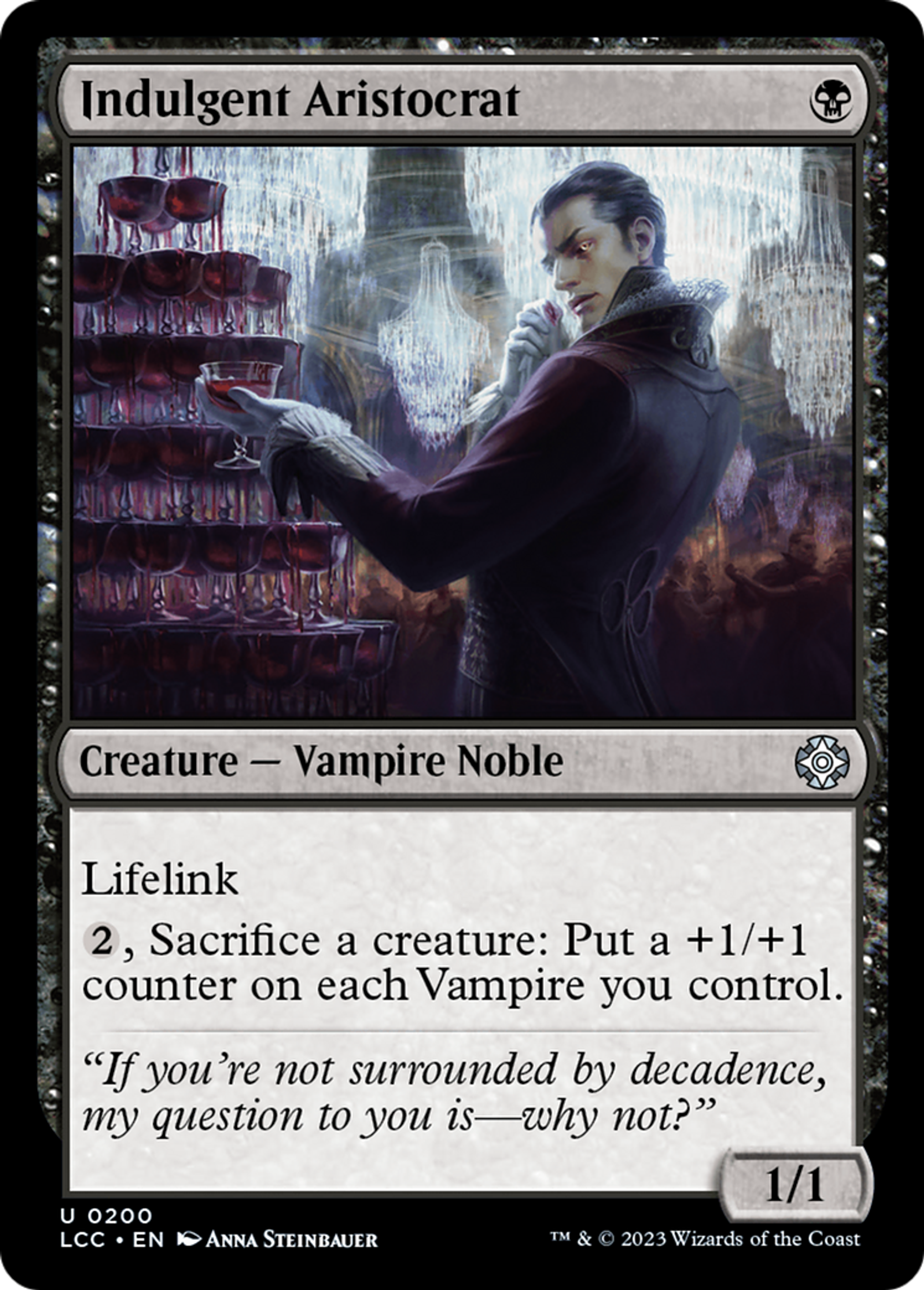 Indulgent Aristocrat — The Lost Caverns of Ixalan Commander — Magic: The Gathering
