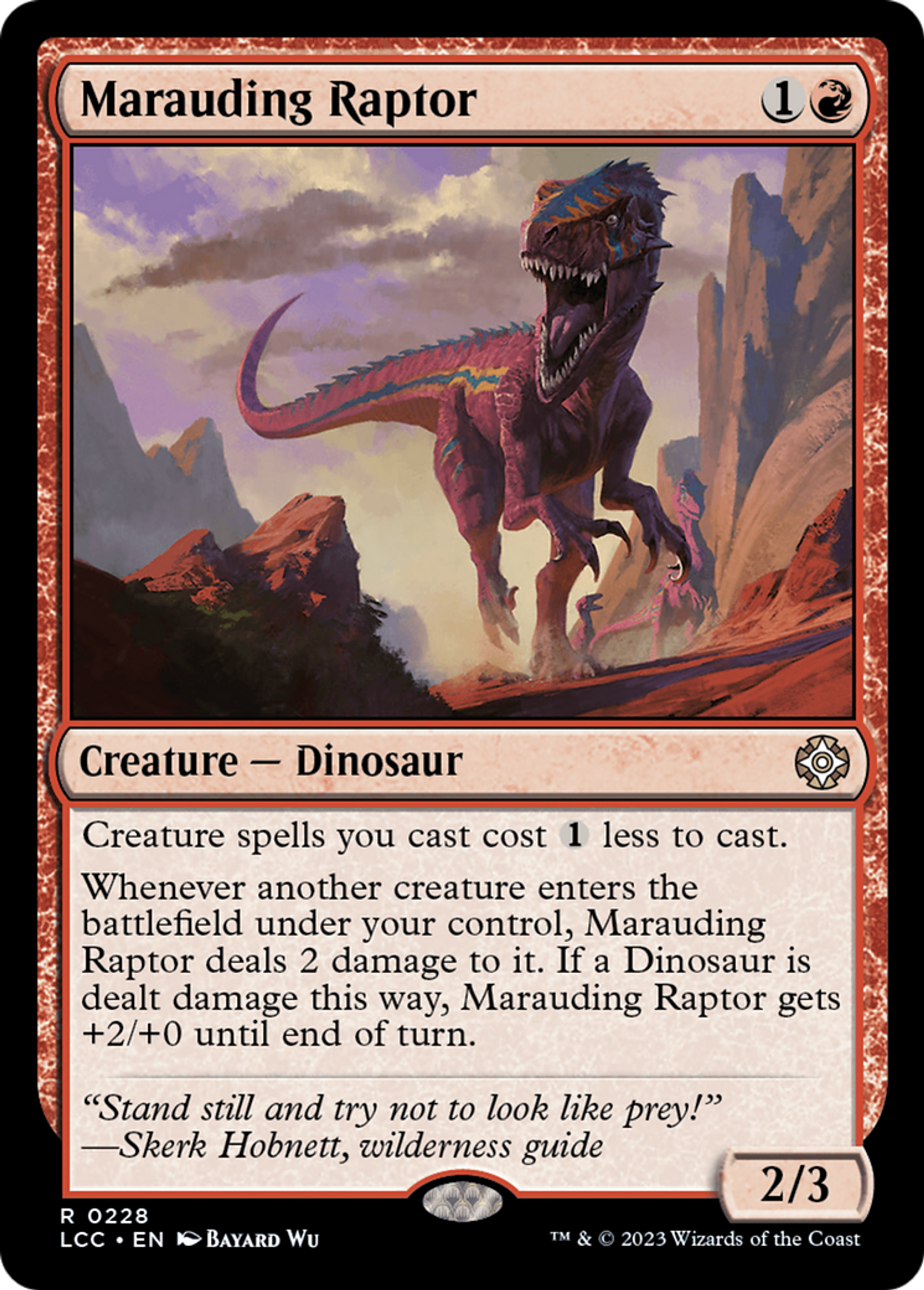 Marauding Raptor — The Lost Caverns of Ixalan Commander — Magic: The Gathering