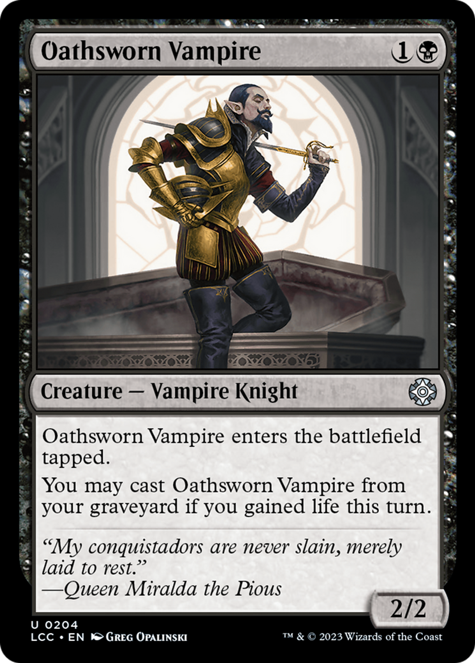 Oathsworn Vampire — The Lost Caverns of Ixalan Commander — Magic: The Gathering