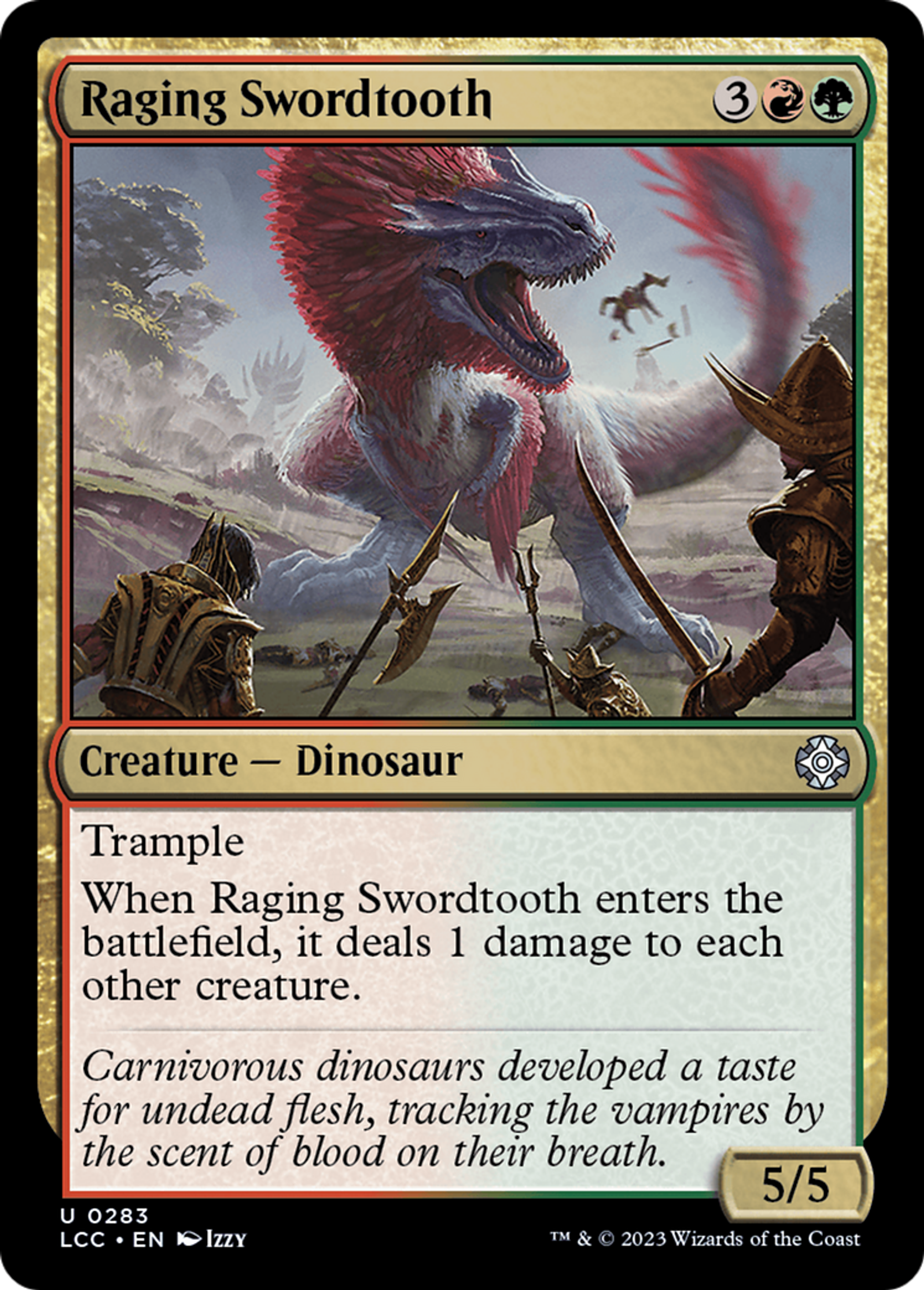 Raging Swordtooth — The Lost Caverns of Ixalan Commander — Magic: The Gathering