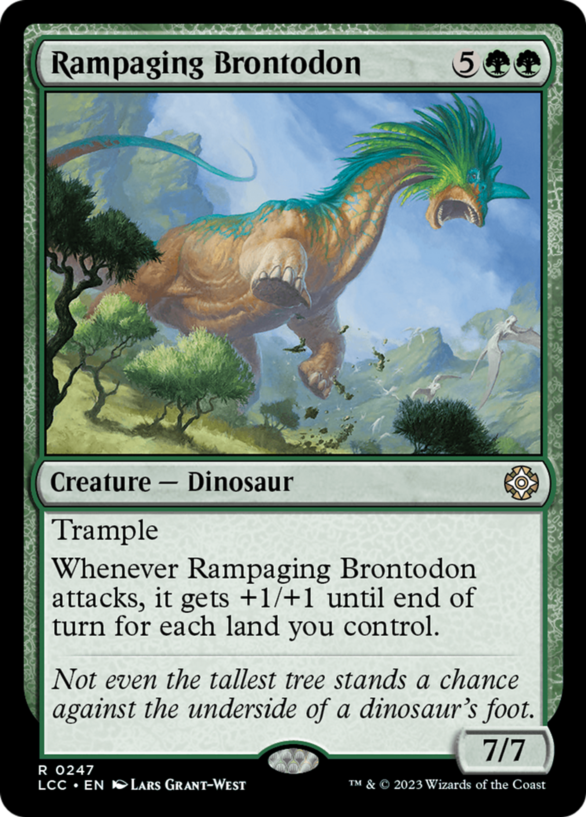 Rampaging Brontodon — The Lost Caverns of Ixalan Commander — Magic: The Gathering