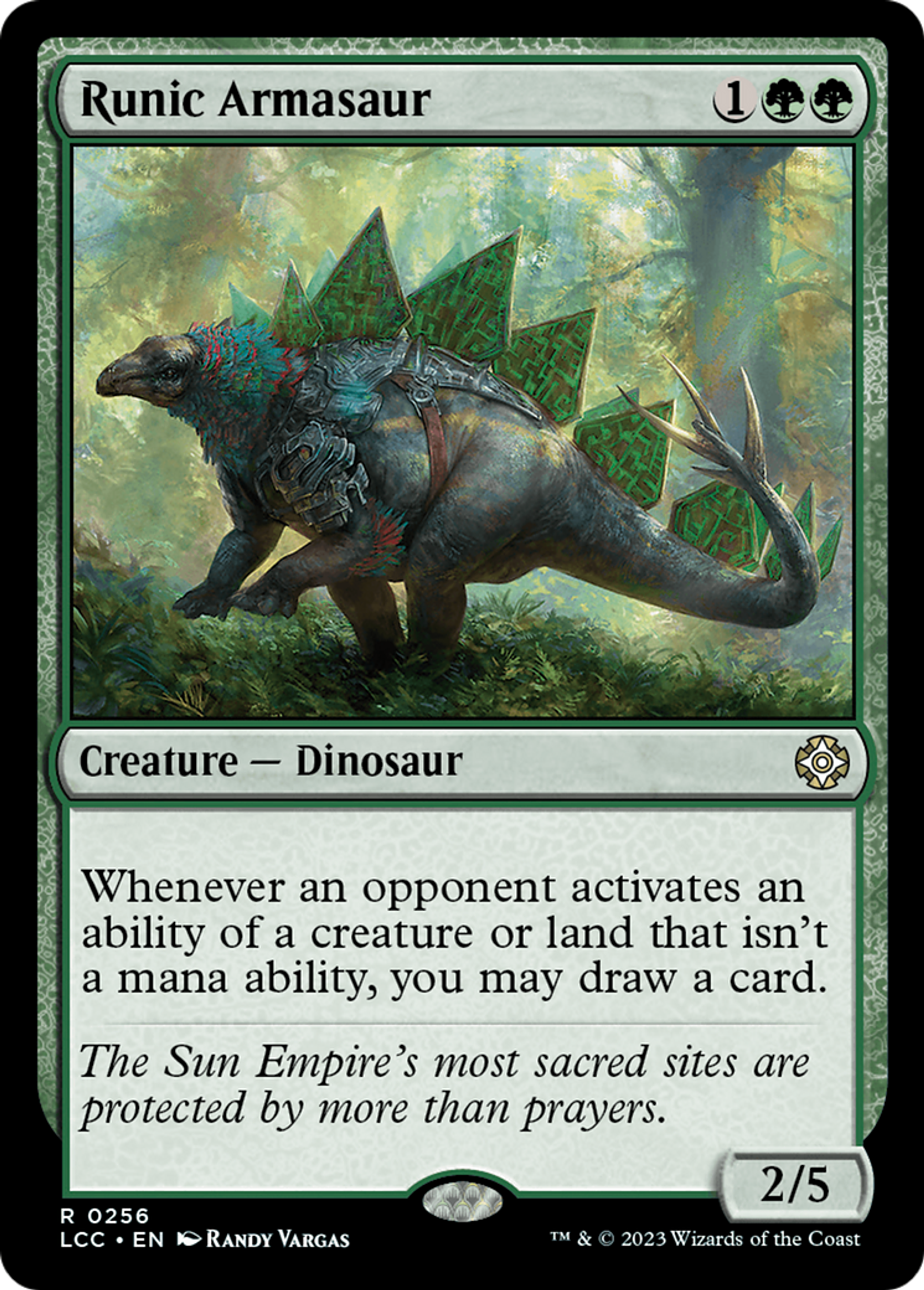 Runic Armasaur — The Lost Caverns of Ixalan Commander — Magic: The Gathering