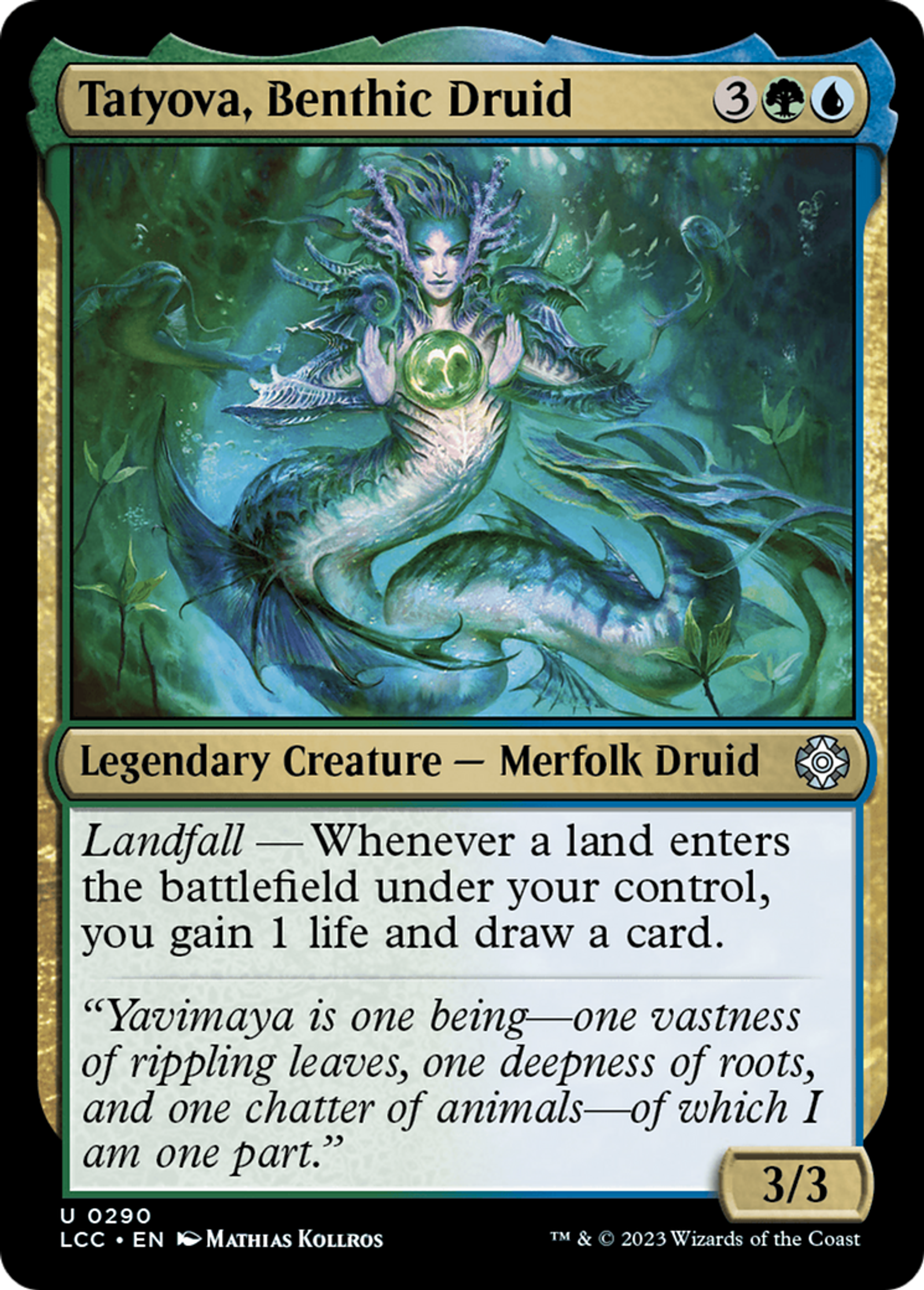 Tatyova, Benthic Druid — The Lost Caverns of Ixalan Commander — Magic: The Gathering