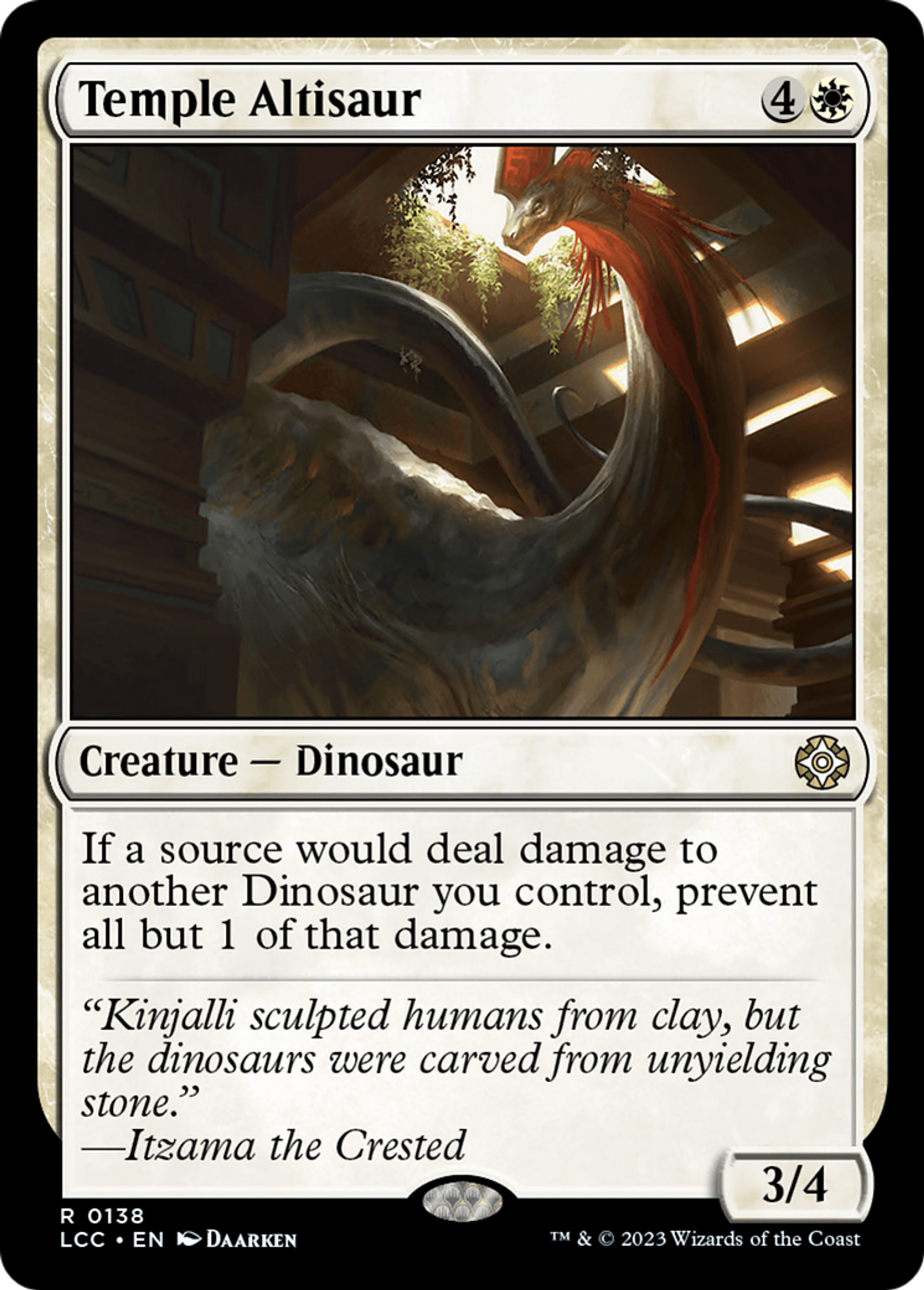 Altisaure du temple — The Lost Caverns of Ixalan Commander — Magic: The Gathering