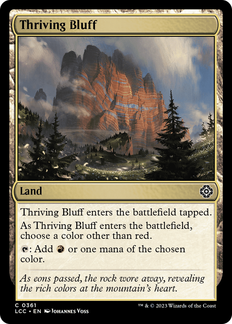 Thriving Bluff — The Lost Caverns of Ixalan Commander — Magic: The Gathering