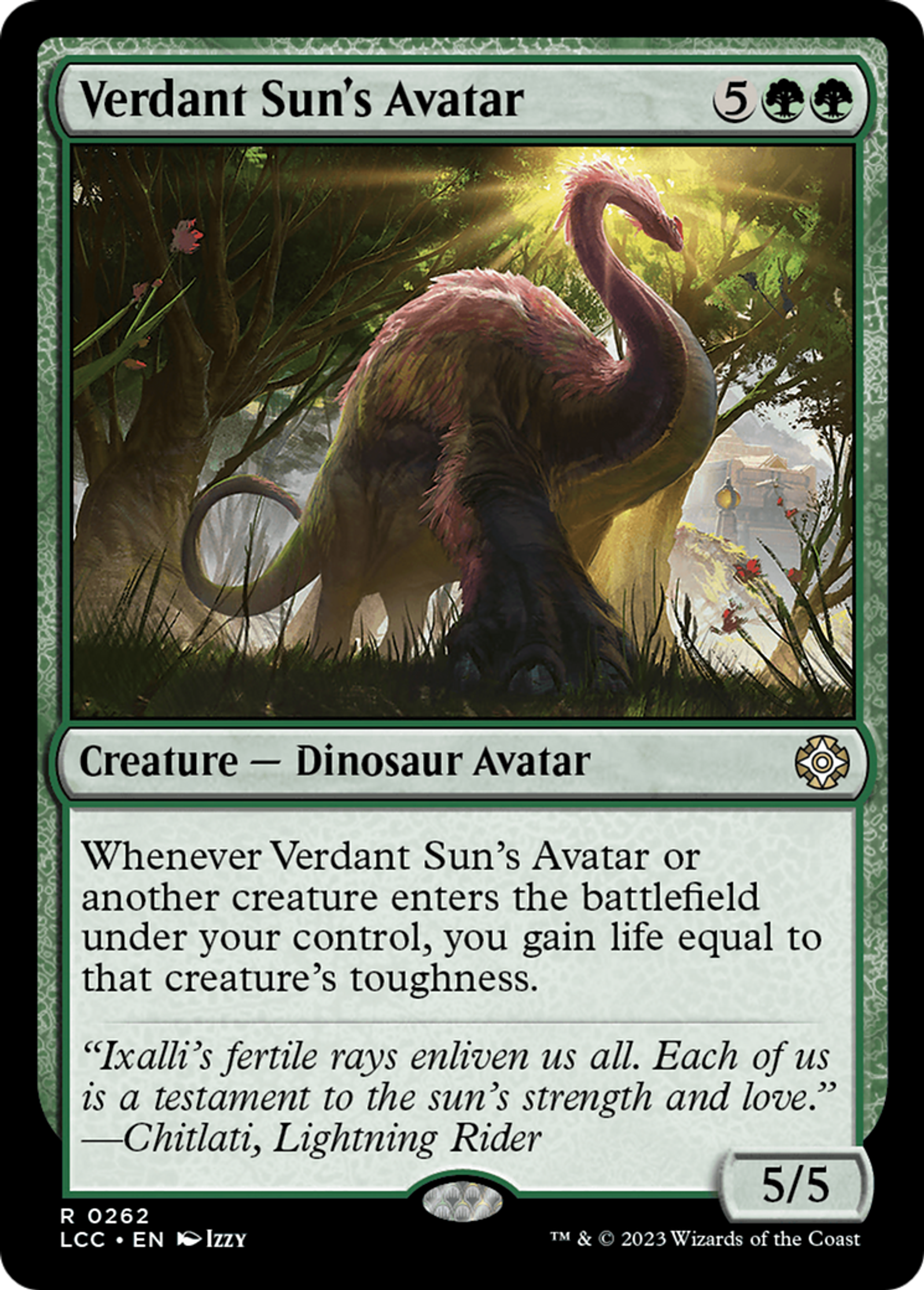 Verdant Sun's Avatar — The Lost Caverns of Ixalan Commander — Magic: The Gathering