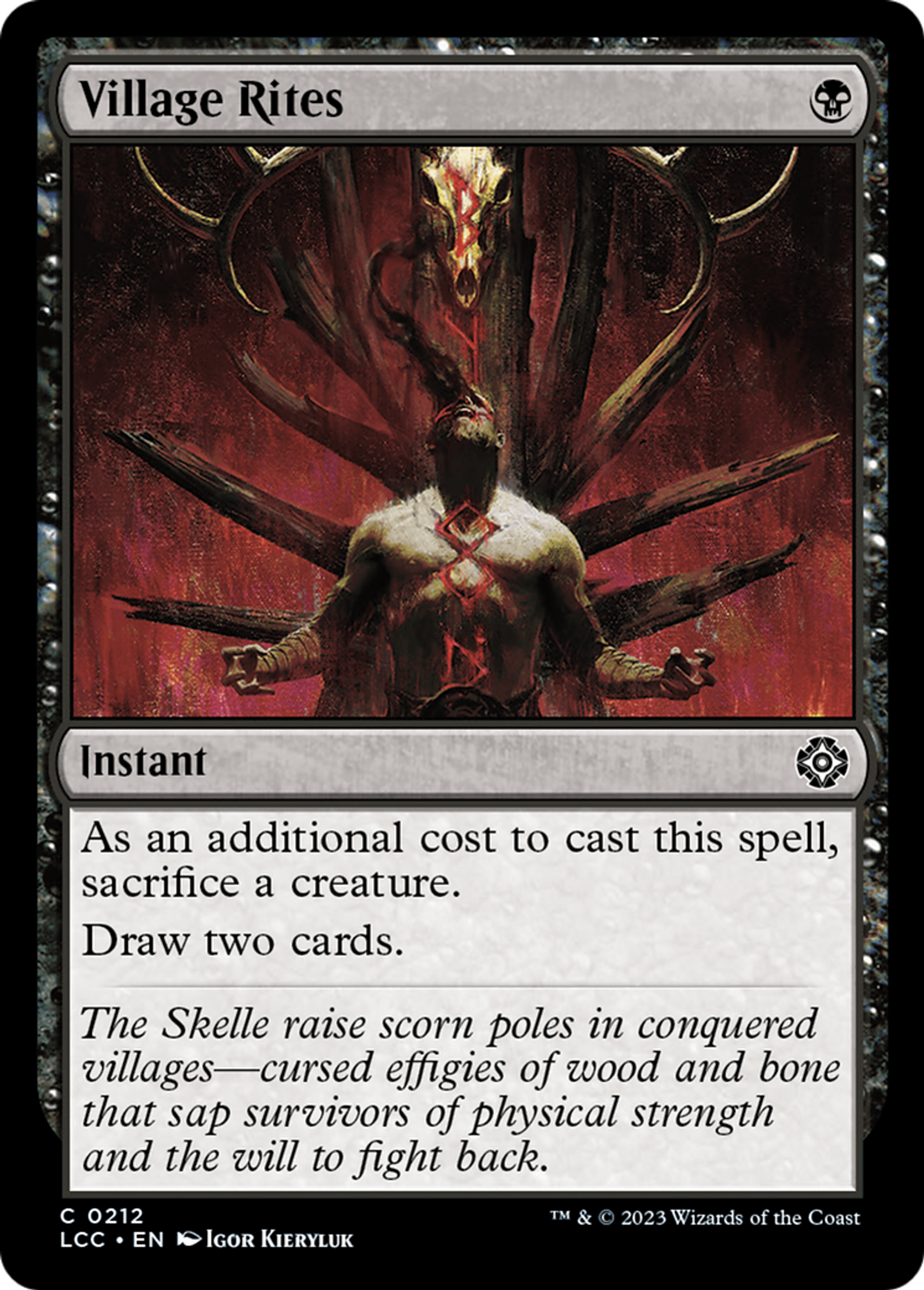 Village Rites — The Lost Caverns of Ixalan Commander — Magic: The Gathering