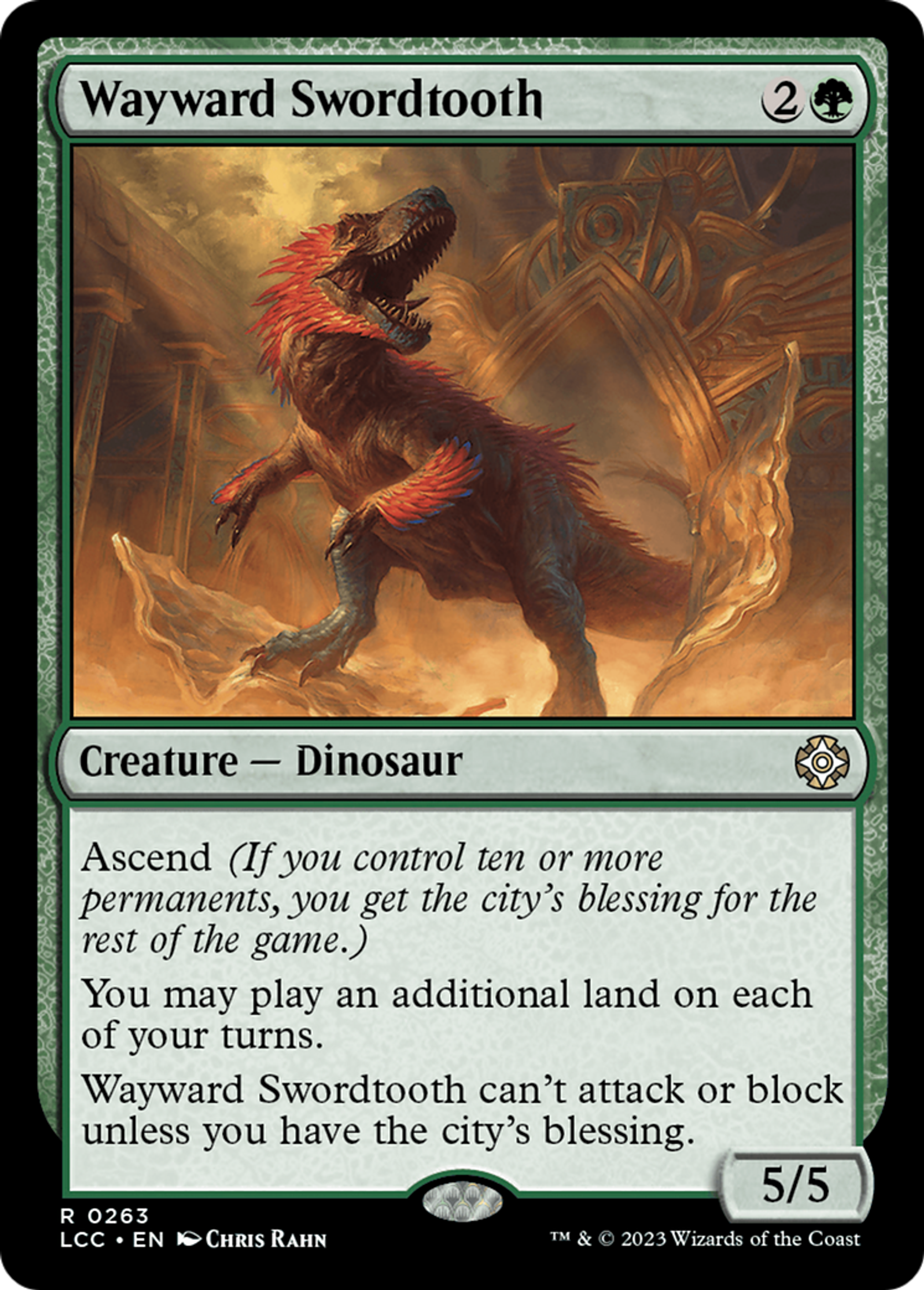 Wayward Swordtooth — The Lost Caverns of Ixalan Commander — Magic: The Gathering