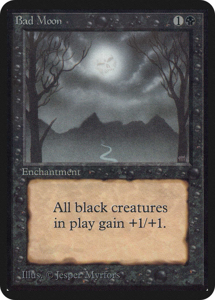 Bad Moon — Limited Edition Alpha — Magic: The Gathering