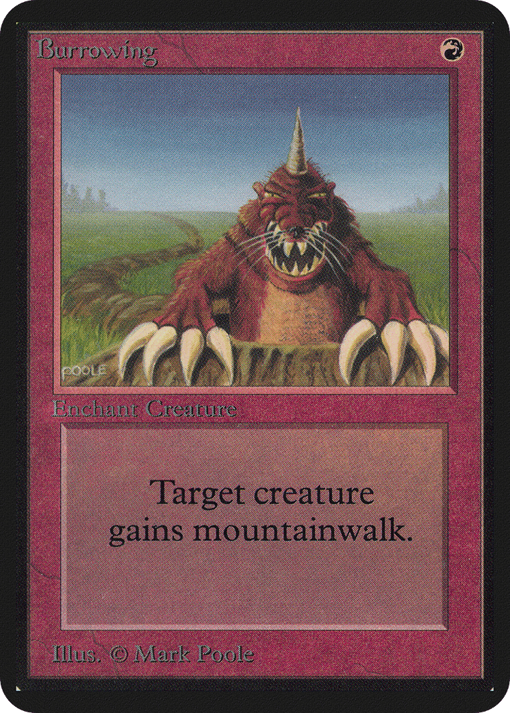 Burrowing — Limited Edition Alpha — Magic: The Gathering
