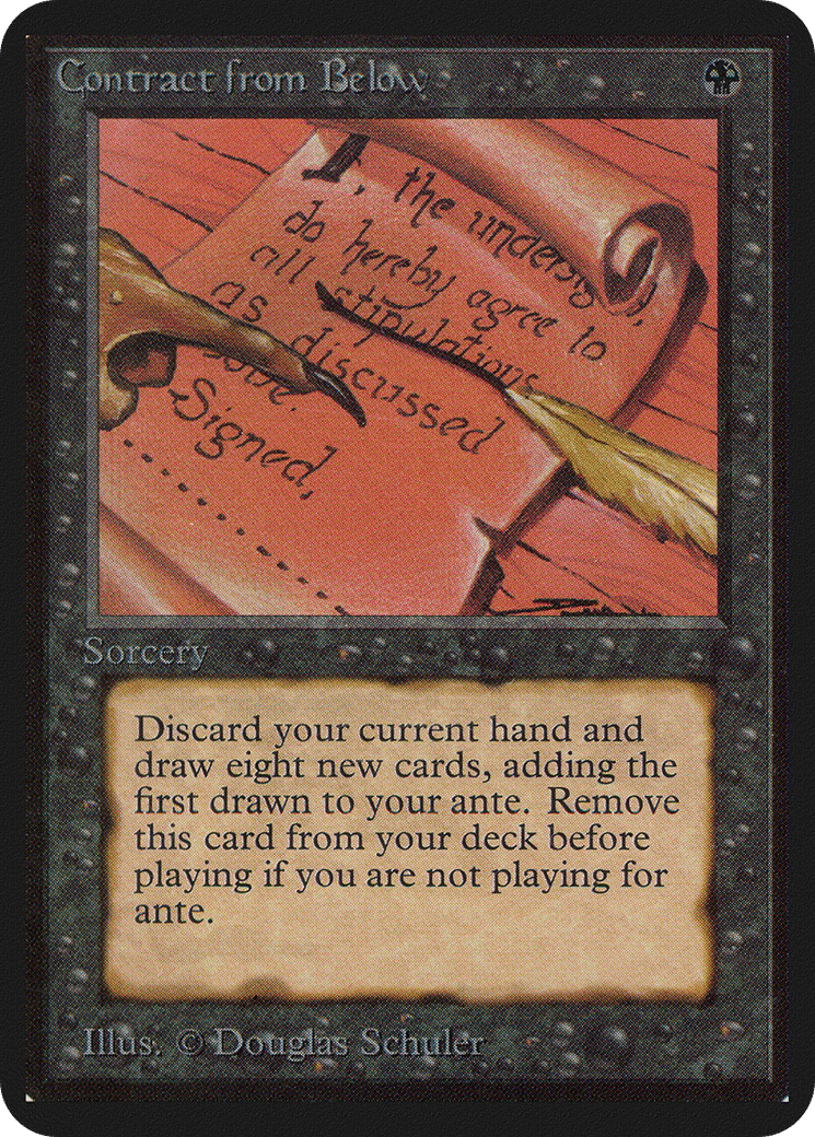 Contract from Below — Limited Edition Alpha — Magic: The Gathering