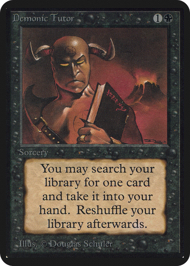 Demonic Tutor — Limited Edition Alpha — Magic: The Gathering