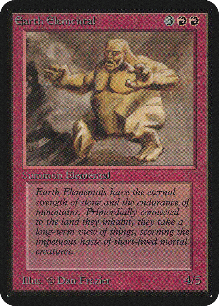 Earth Elemental — Limited Edition Alpha — Magic: The Gathering