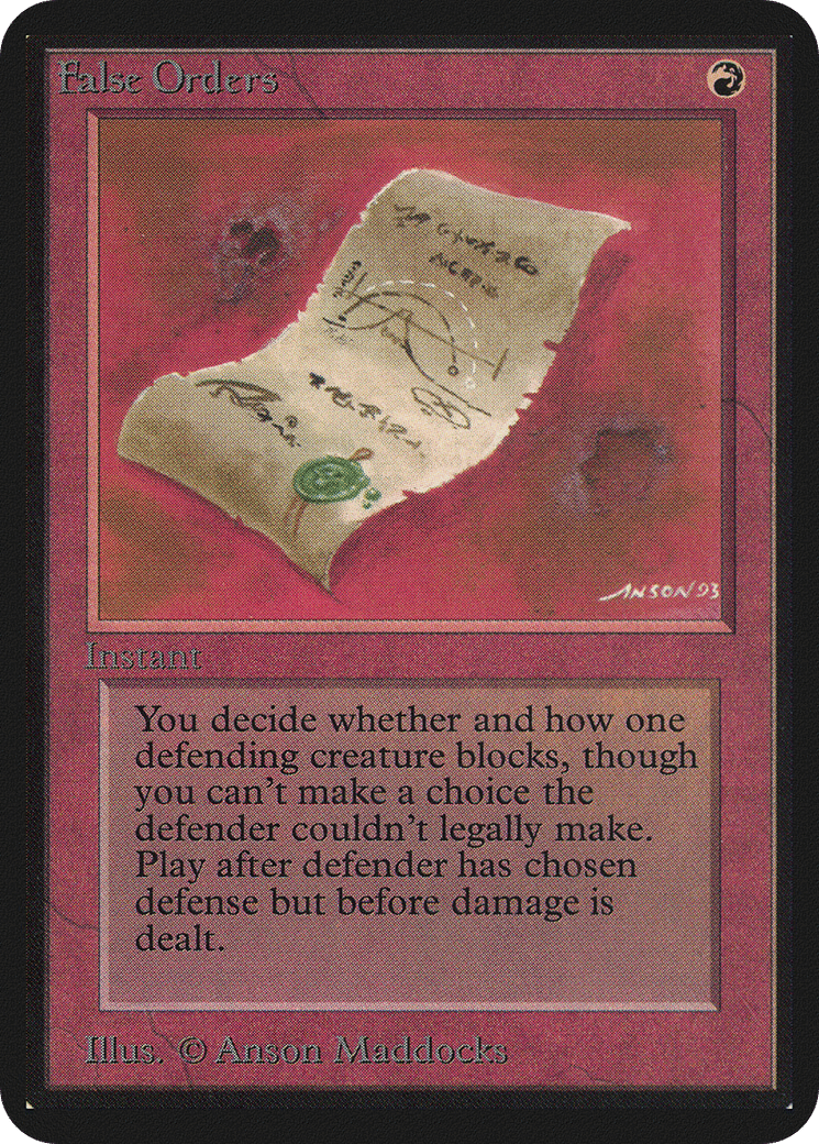 False Orders — Limited Edition Alpha — Magic: The Gathering
