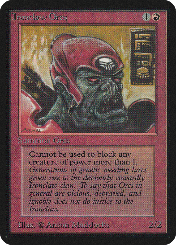 Ironclaw Orcs — Limited Edition Alpha — Magic: The Gathering