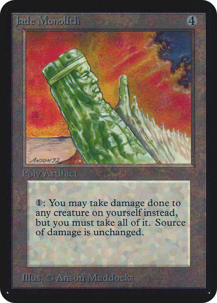 Jade Monolith — Limited Edition Alpha — Magic: The Gathering