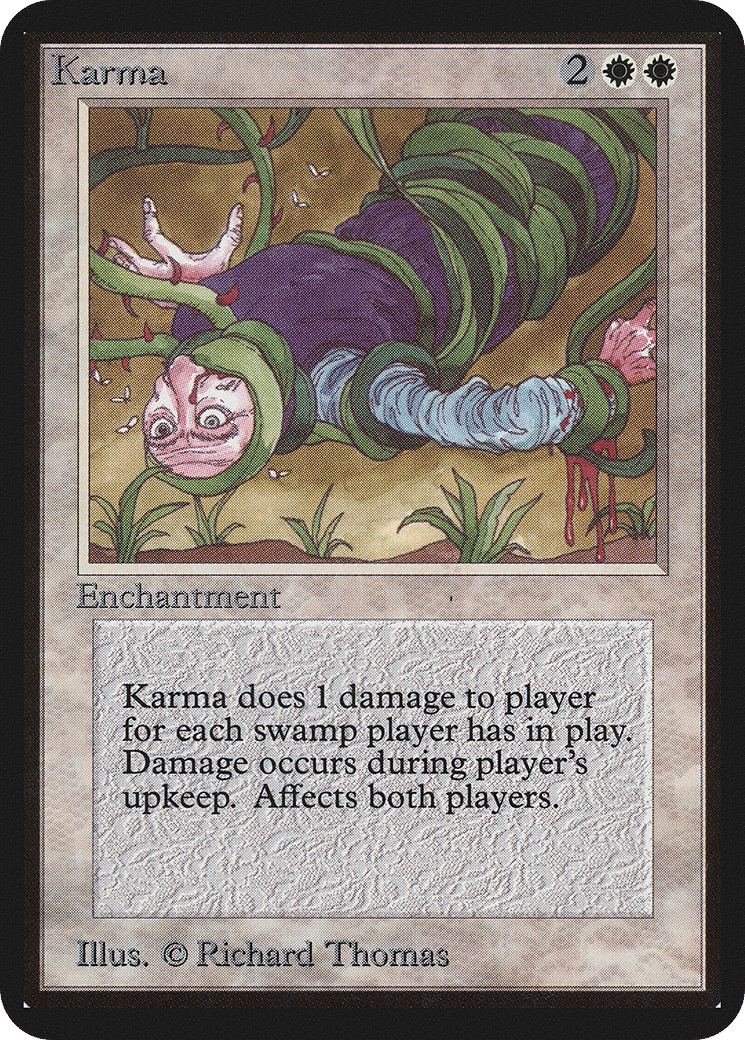 Karma — Limited Edition Alpha — Magic: The Gathering
