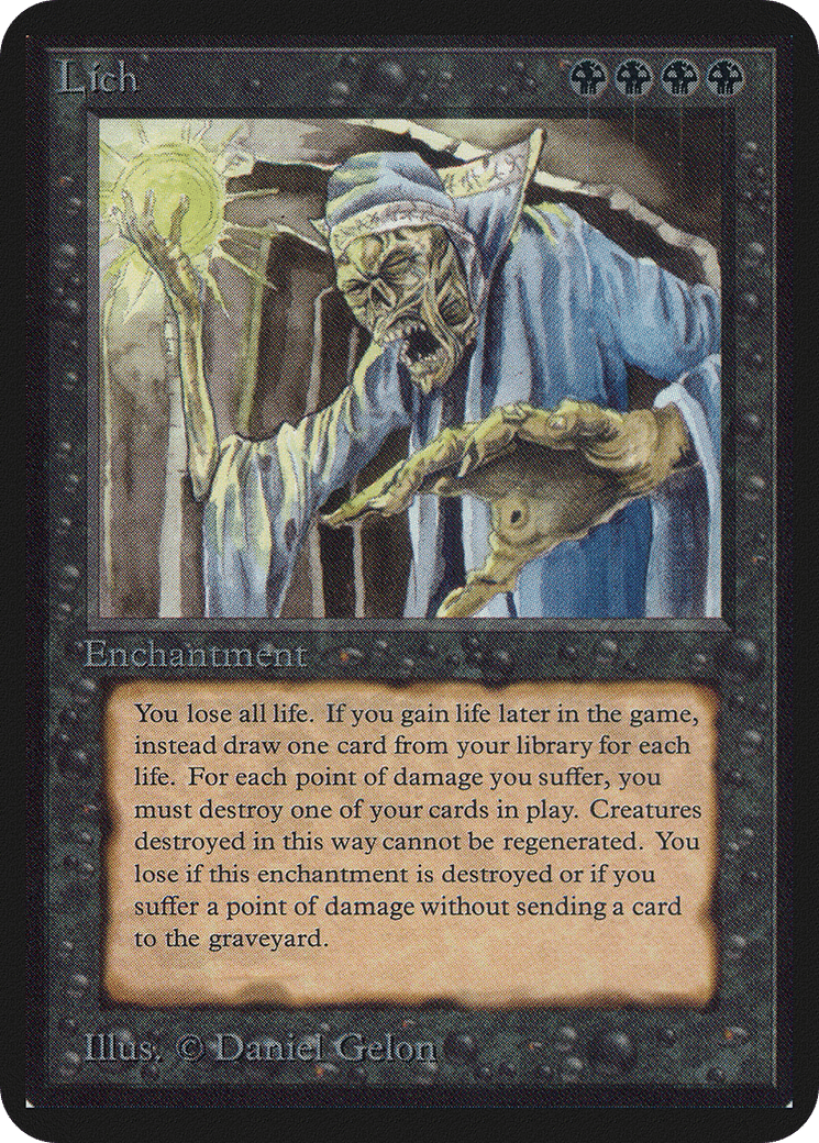 Lich — Limited Edition Alpha — Magic: The Gathering