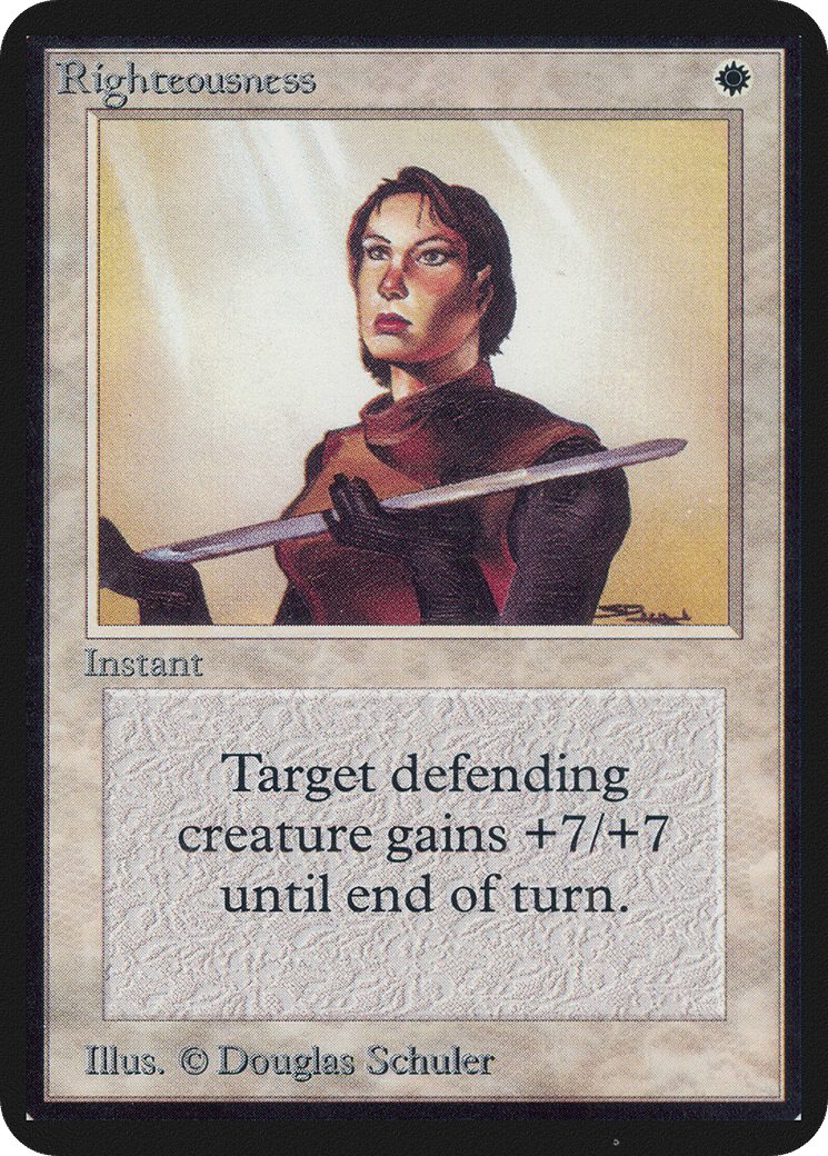 Righteousness — Limited Edition Alpha — Magic: The Gathering