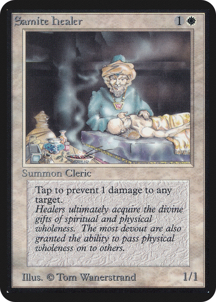 Samite Healer — Limited Edition Alpha — Magic: The Gathering