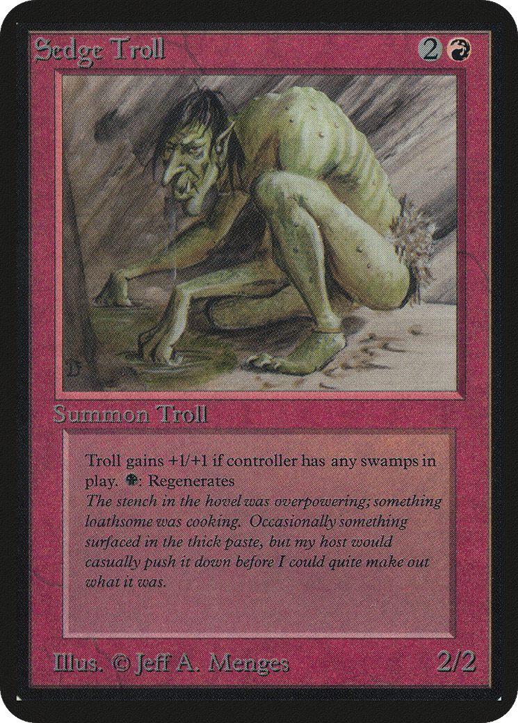Sedge Troll — Limited Edition Alpha — Magic: The Gathering