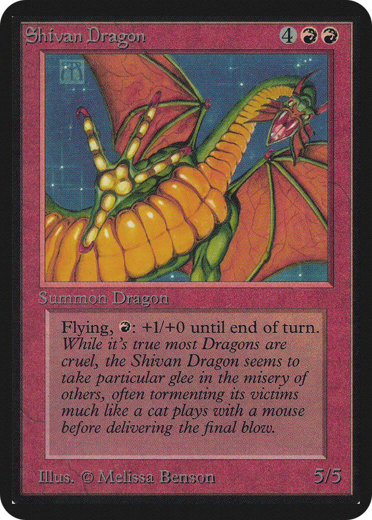 Shivan Dragon — Limited Edition Alpha — Magic: The Gathering