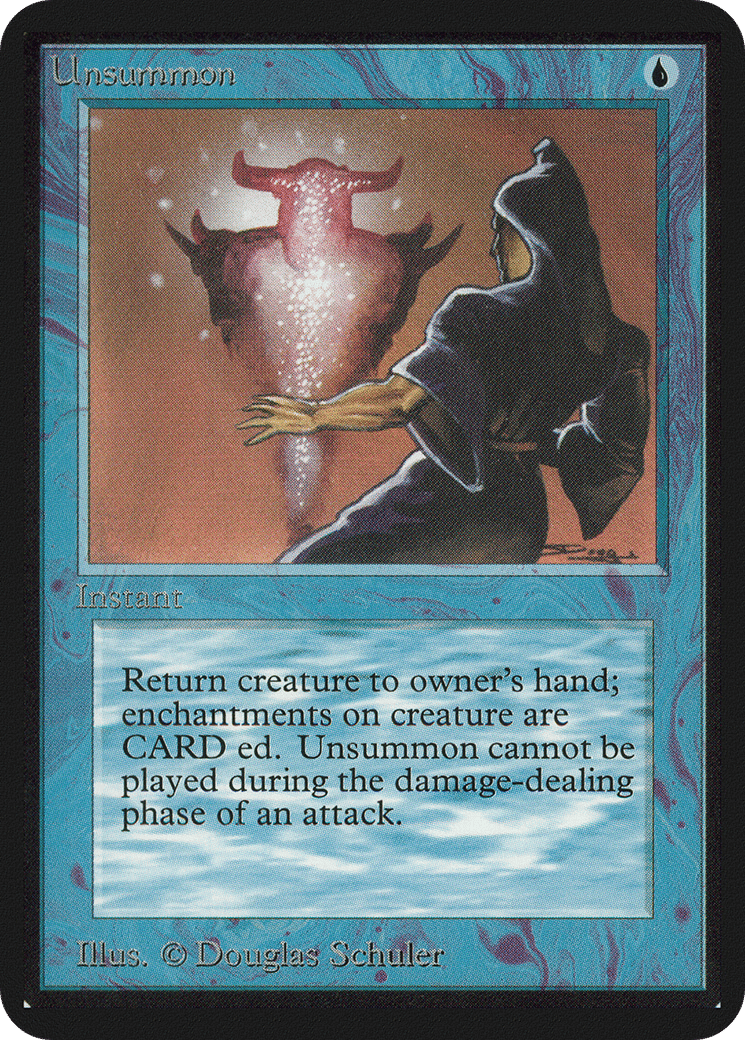 Unsummon — Limited Edition Alpha — Magic: The Gathering