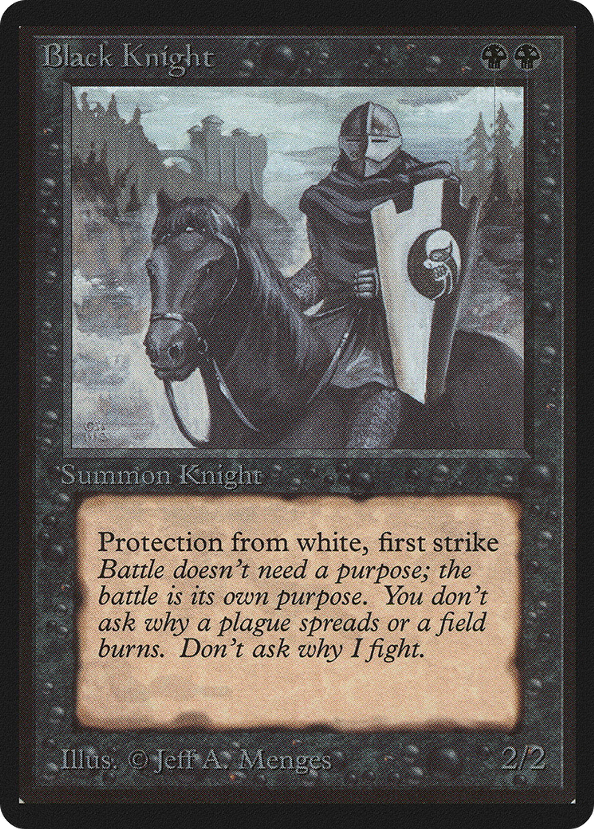Chevalier noir — Limited Edition Beta — Magic: The Gathering