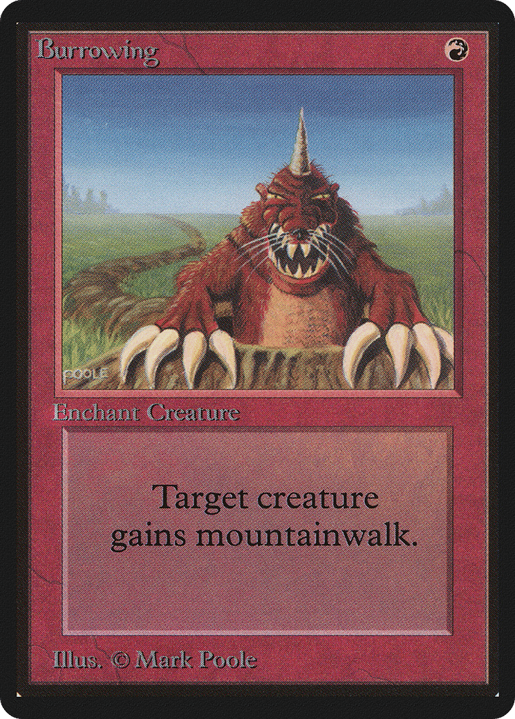 Burrowing — Limited Edition Beta — Magic: The Gathering