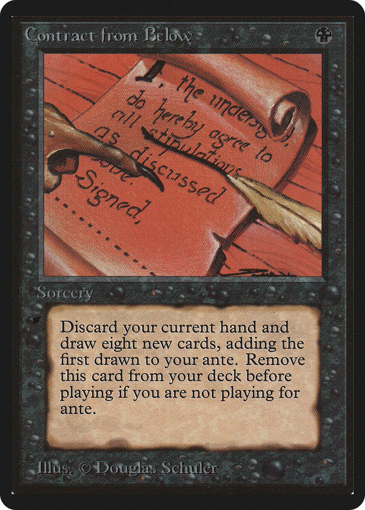 Contract from Below — Limited Edition Beta — Magic: The Gathering