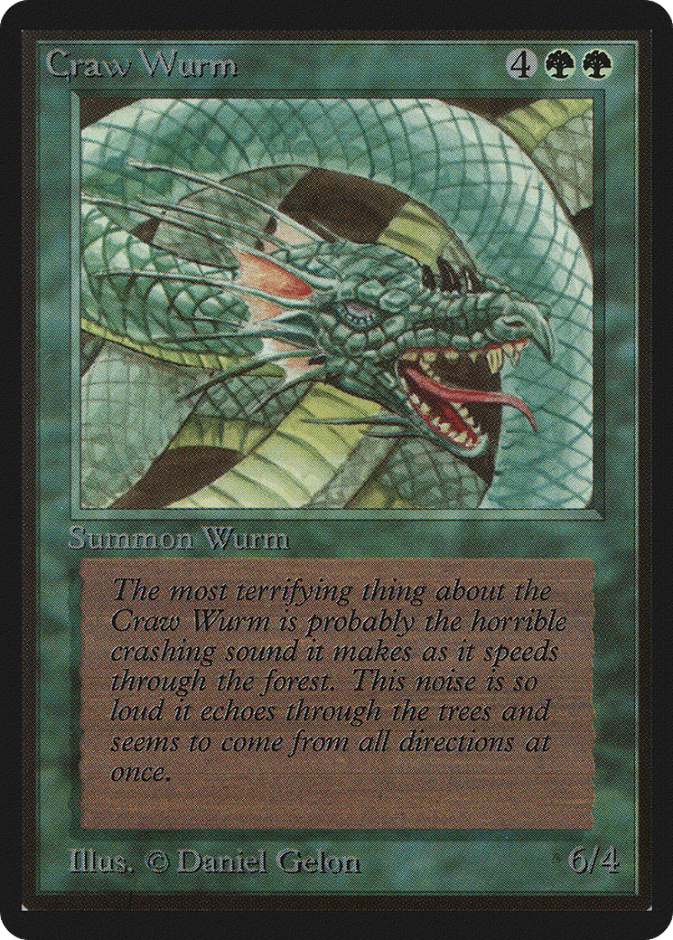 Craw Wurm — Limited Edition Beta — Magic: The Gathering