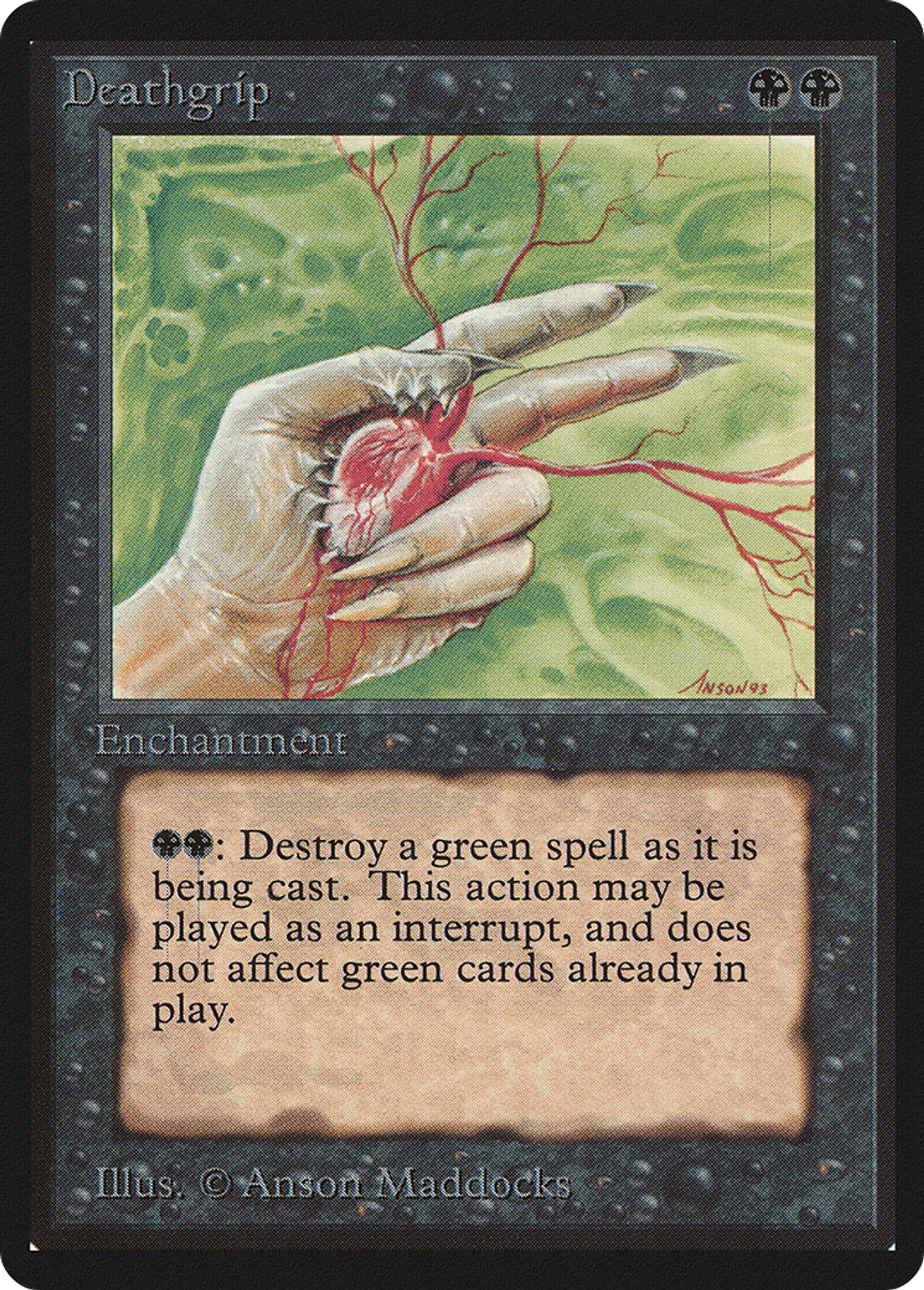 Poigne de mort — Limited Edition Beta — Magic: The Gathering