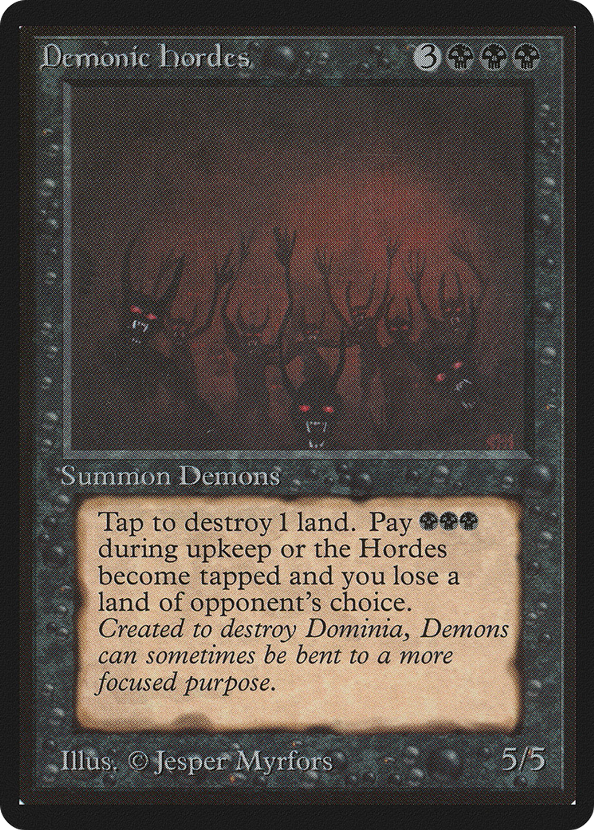 Hordes démoniaques — Limited Edition Beta — Magic: The Gathering