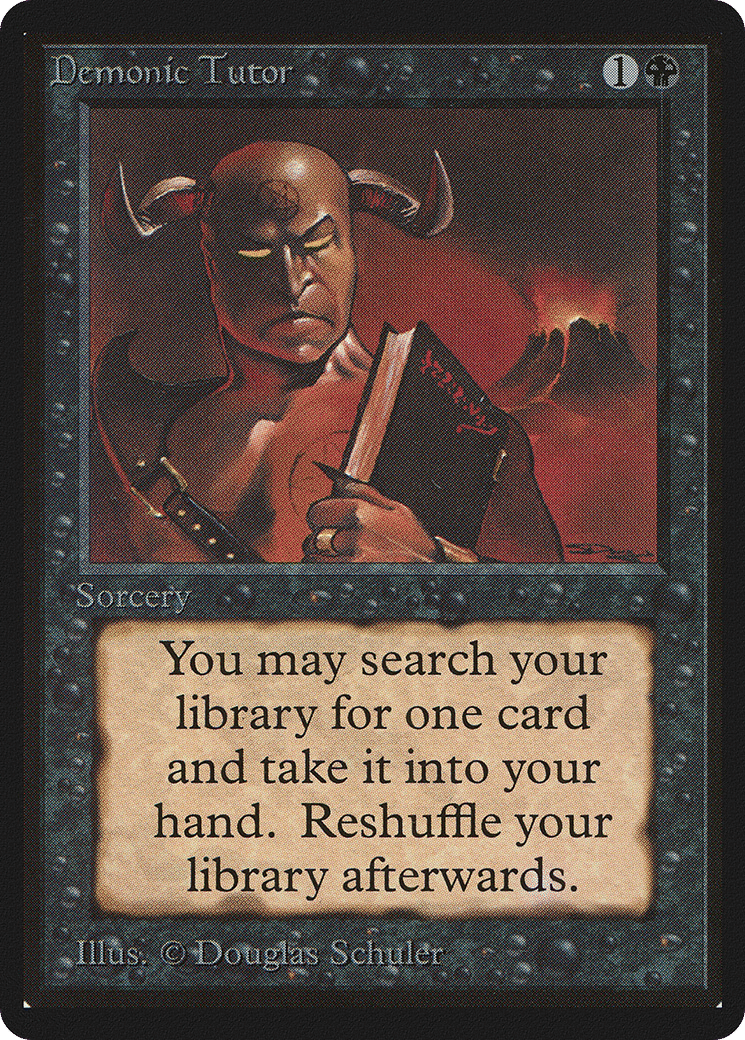 Demonic Tutor — Limited Edition Beta — Magic: The Gathering