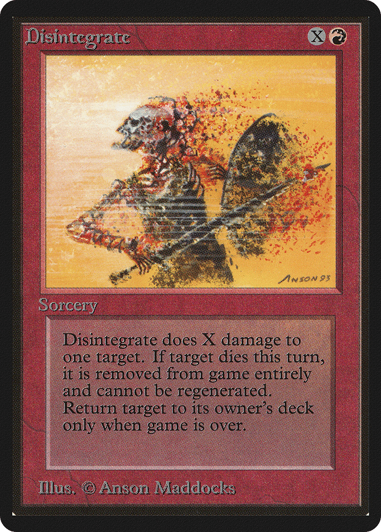 Disintegrate — Limited Edition Beta — Magic: The Gathering