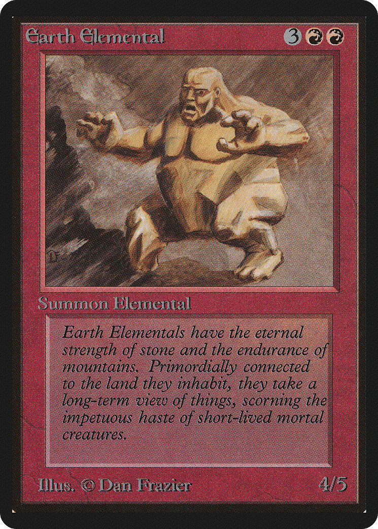 Earth Elemental — Limited Edition Beta — Magic: The Gathering