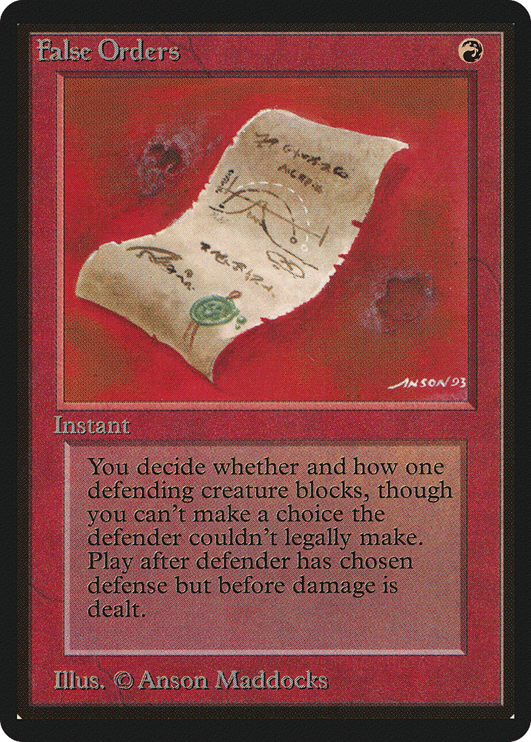 False Orders — Limited Edition Beta — Magic: The Gathering