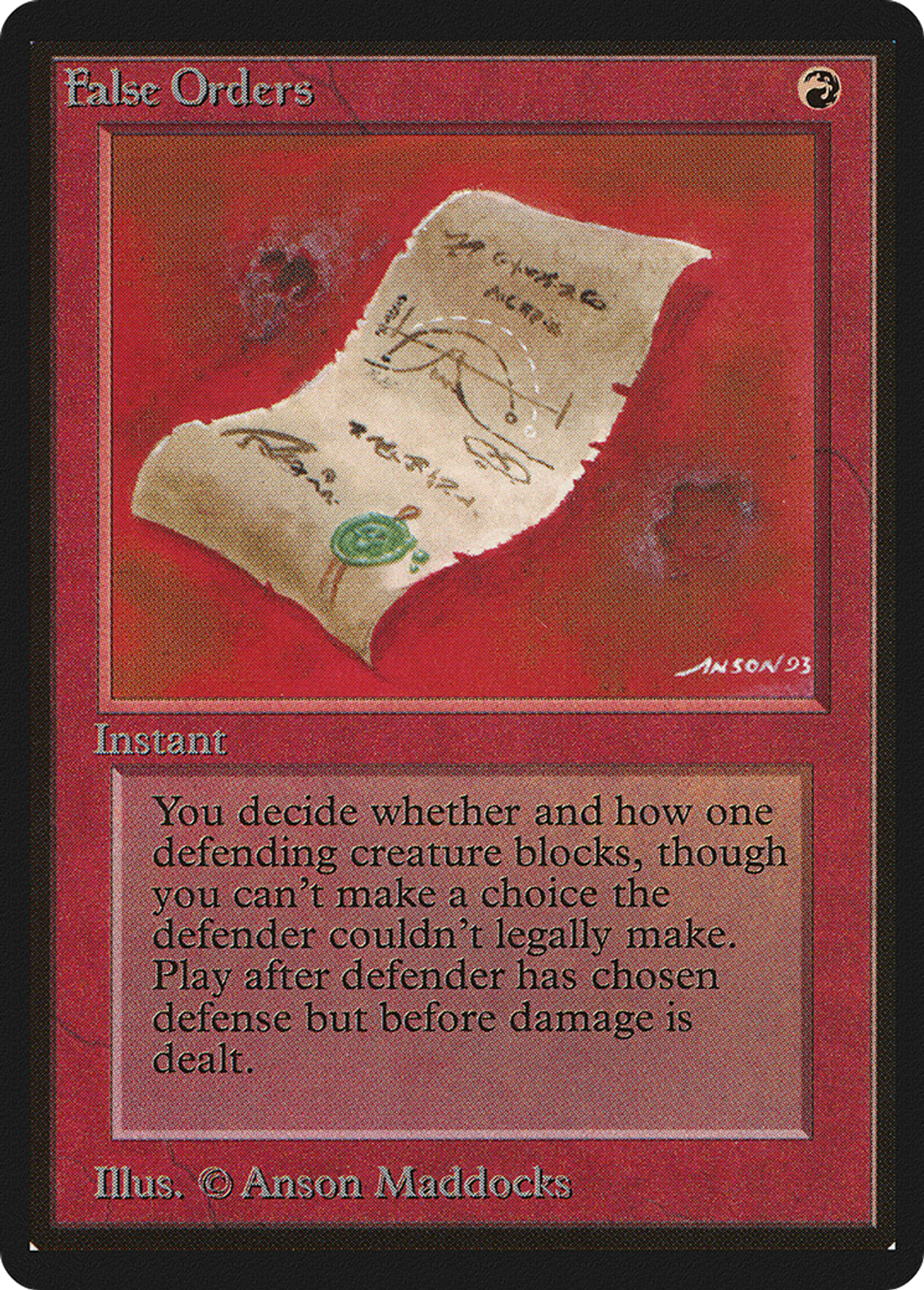 False Orders — Limited Edition Beta — Magic: The Gathering