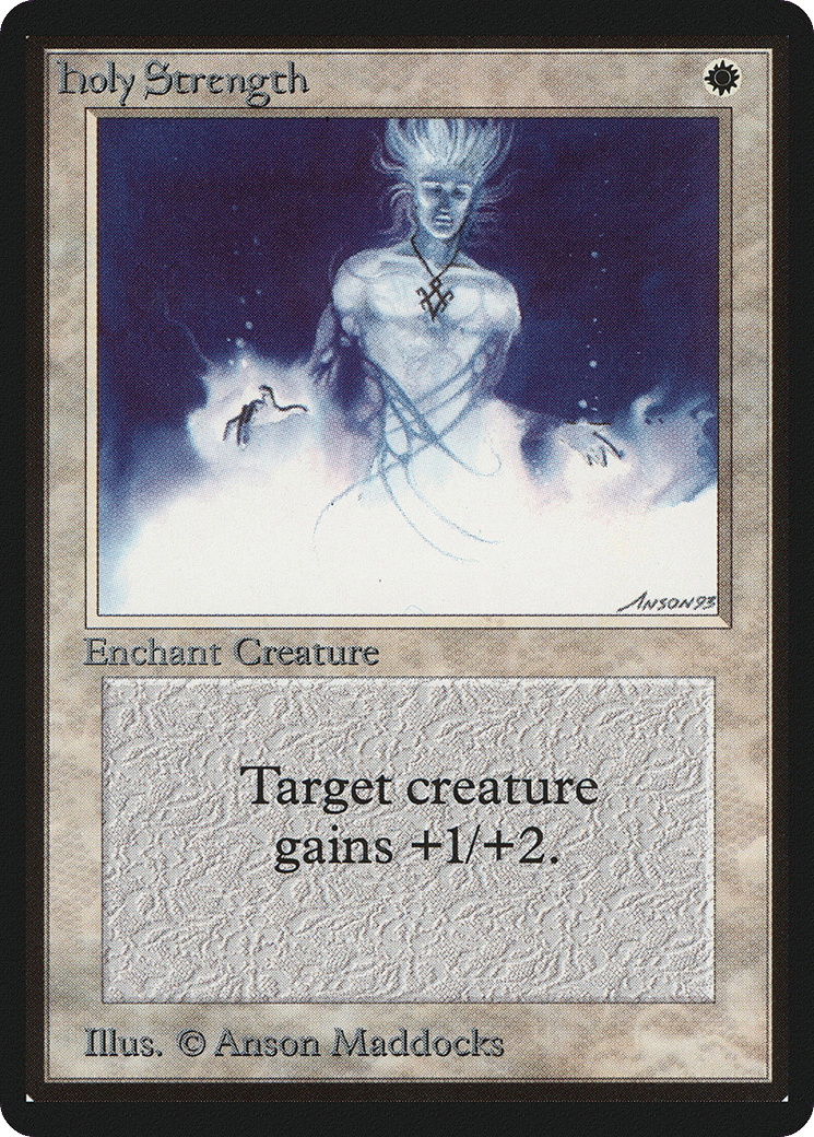 Holy Strength — Limited Edition Beta — Magic: The Gathering